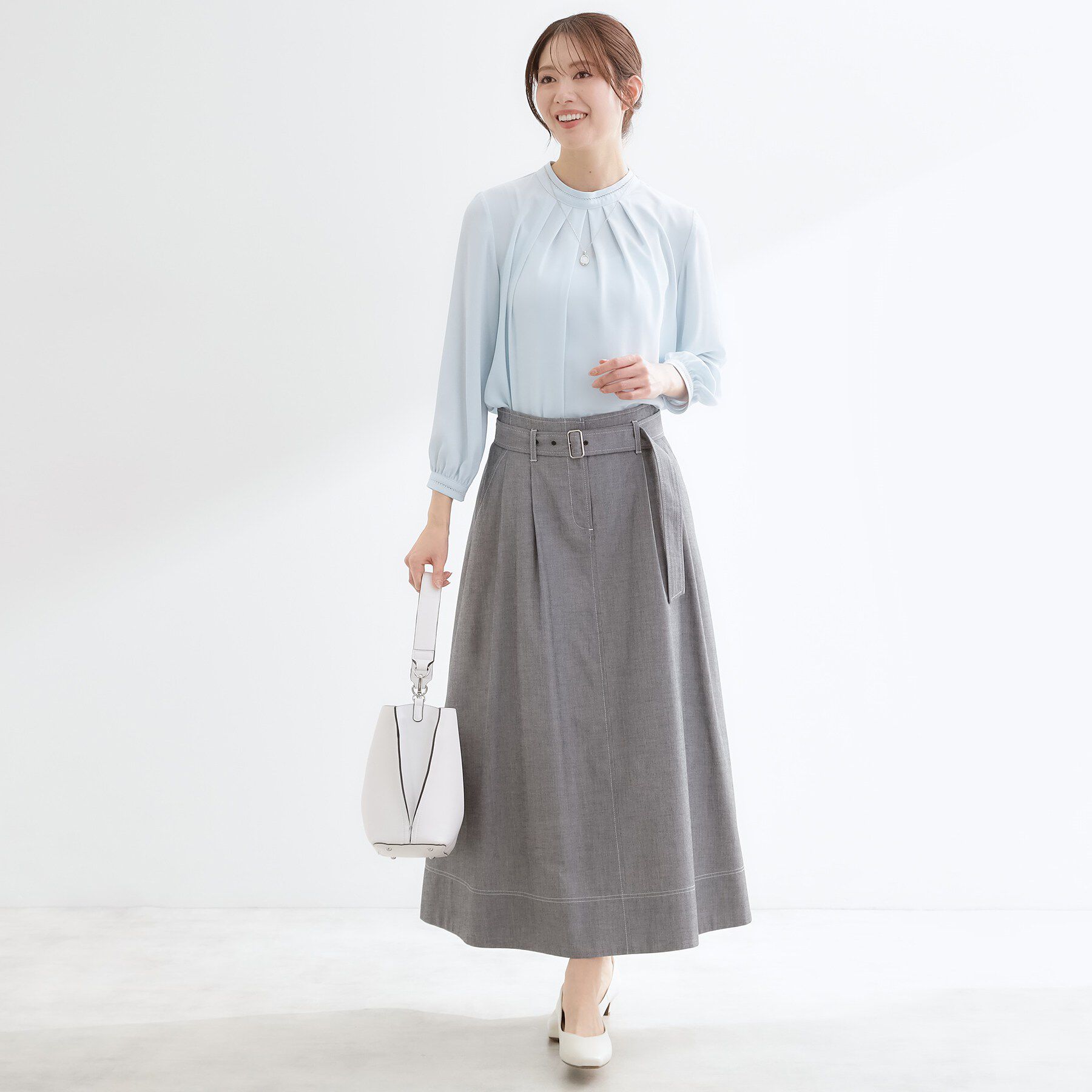 Reflect「ダンガリータックフレアスカート」|スカート|