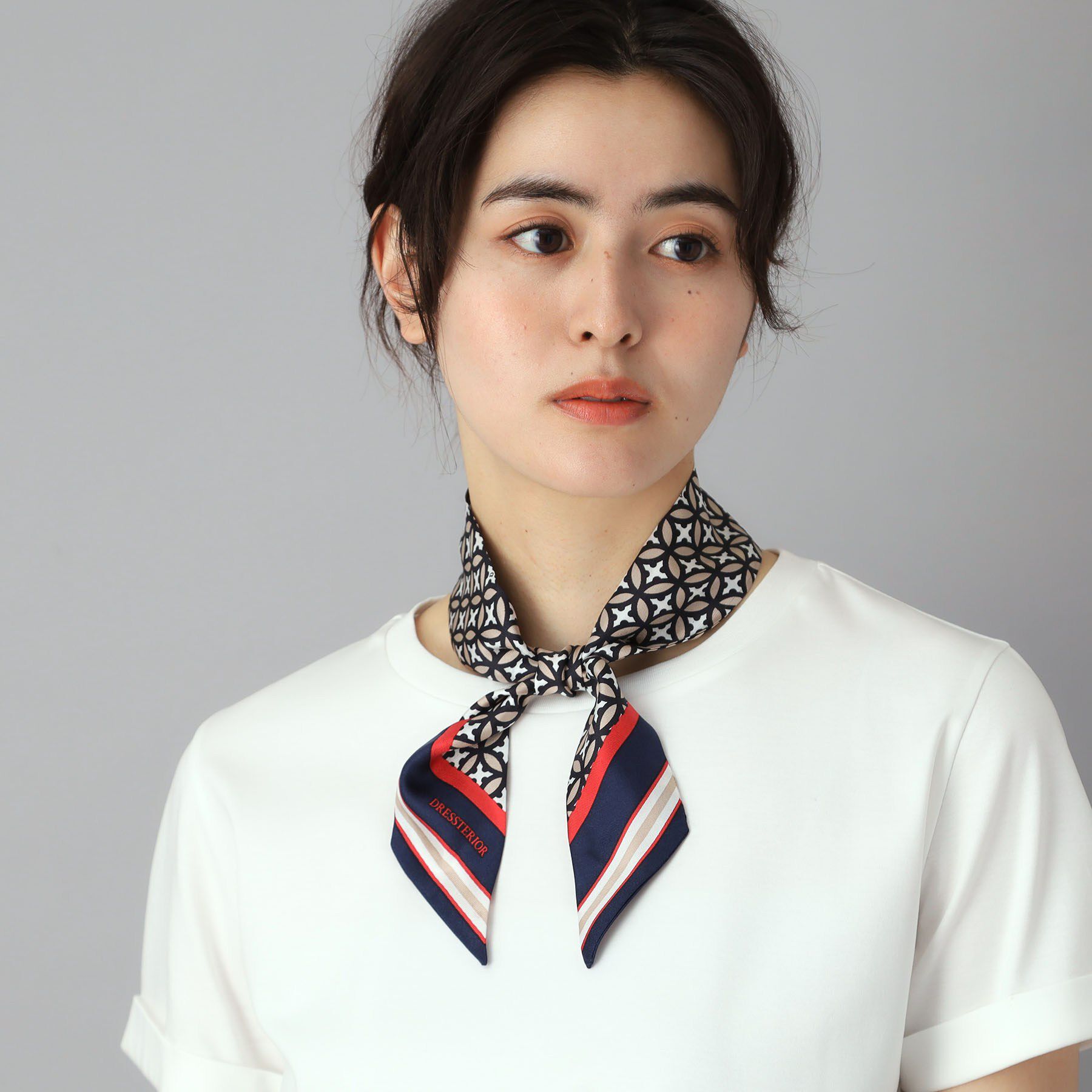 DRESSTERIOR「【大人MUSE5月号掲載】オーバーラップサークルツイリースカーフ」|バンダナ・スカーフ|