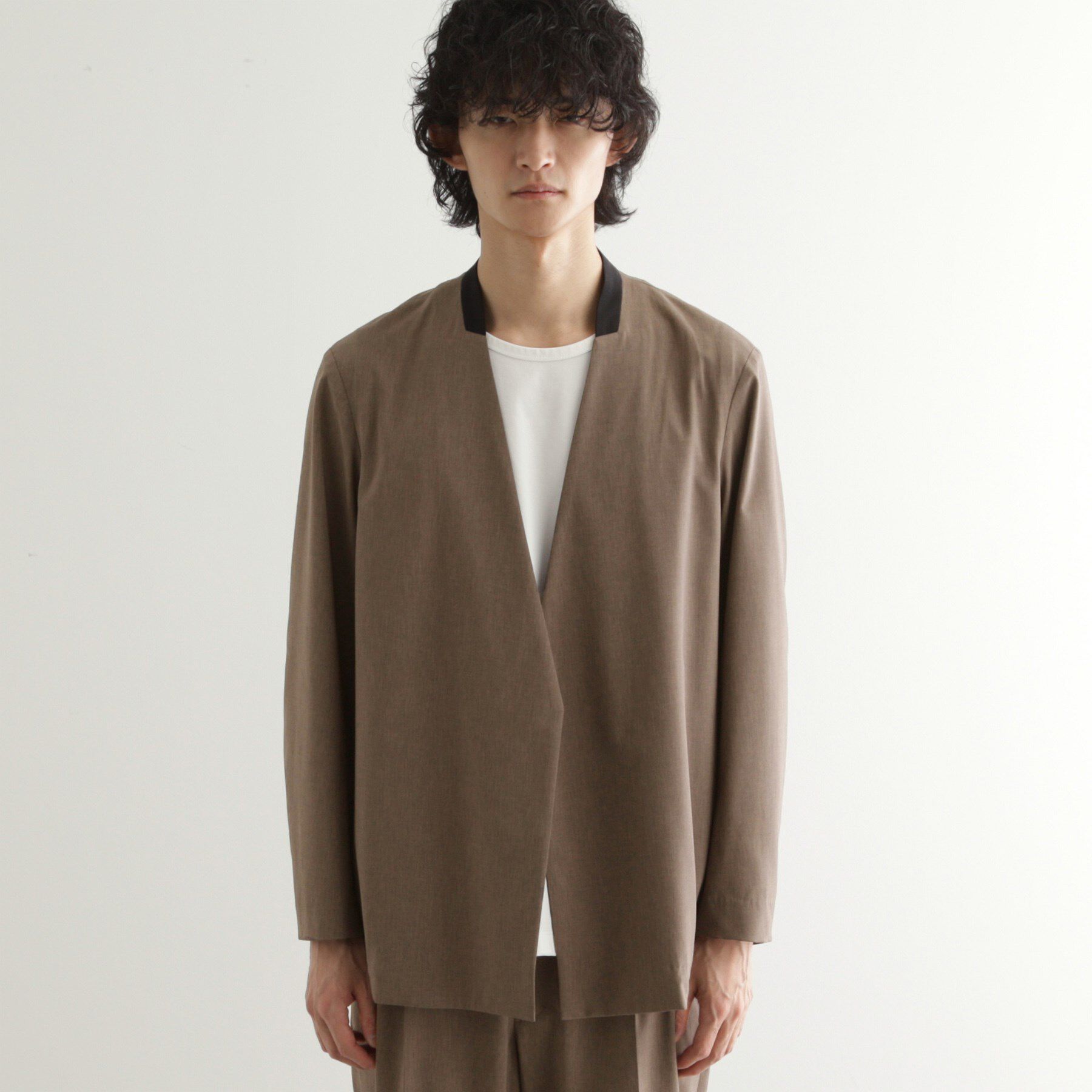 tk.TAKEO KIKUCHI「【吸水速乾】COOLMAX(R)サマーノーカラージャケット/セットアップ対応」|ノーカラージャケット|