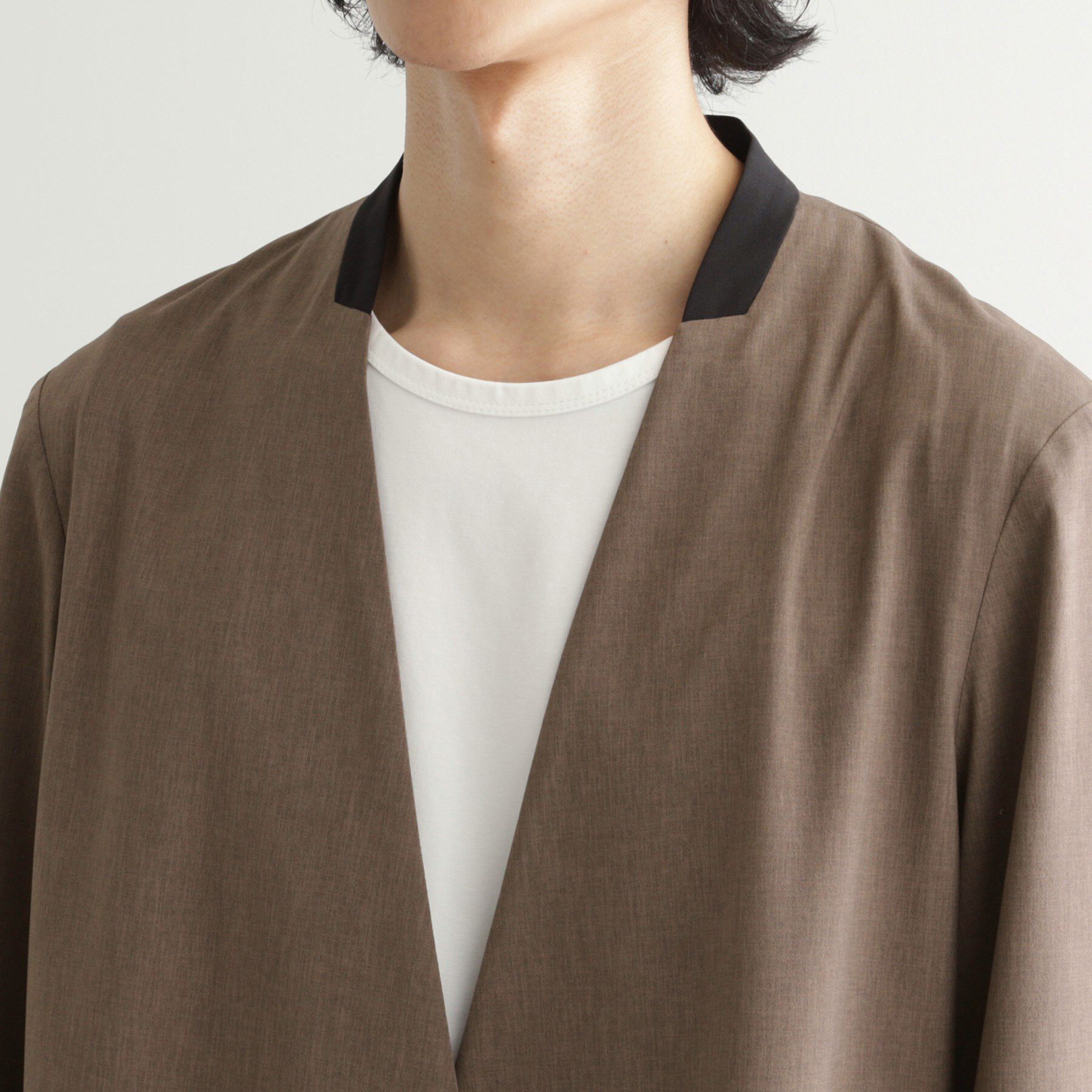 tk.TAKEO KIKUCHI「【吸水速乾】COOLMAX(R)サマーノーカラージャケット/セットアップ対応」|ノーカラージャケット|