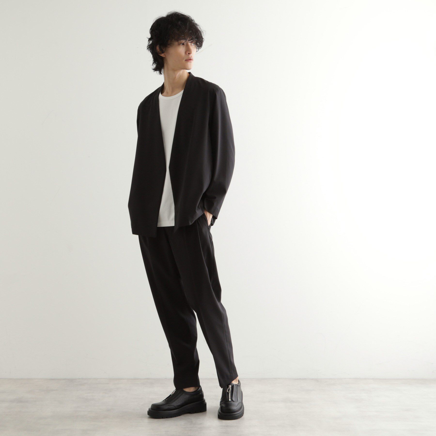 tk.TAKEO KIKUCHI「【吸水速乾】COOLMAX(R)サマーノーカラージャケット/セットアップ対応」|ノーカラージャケット|