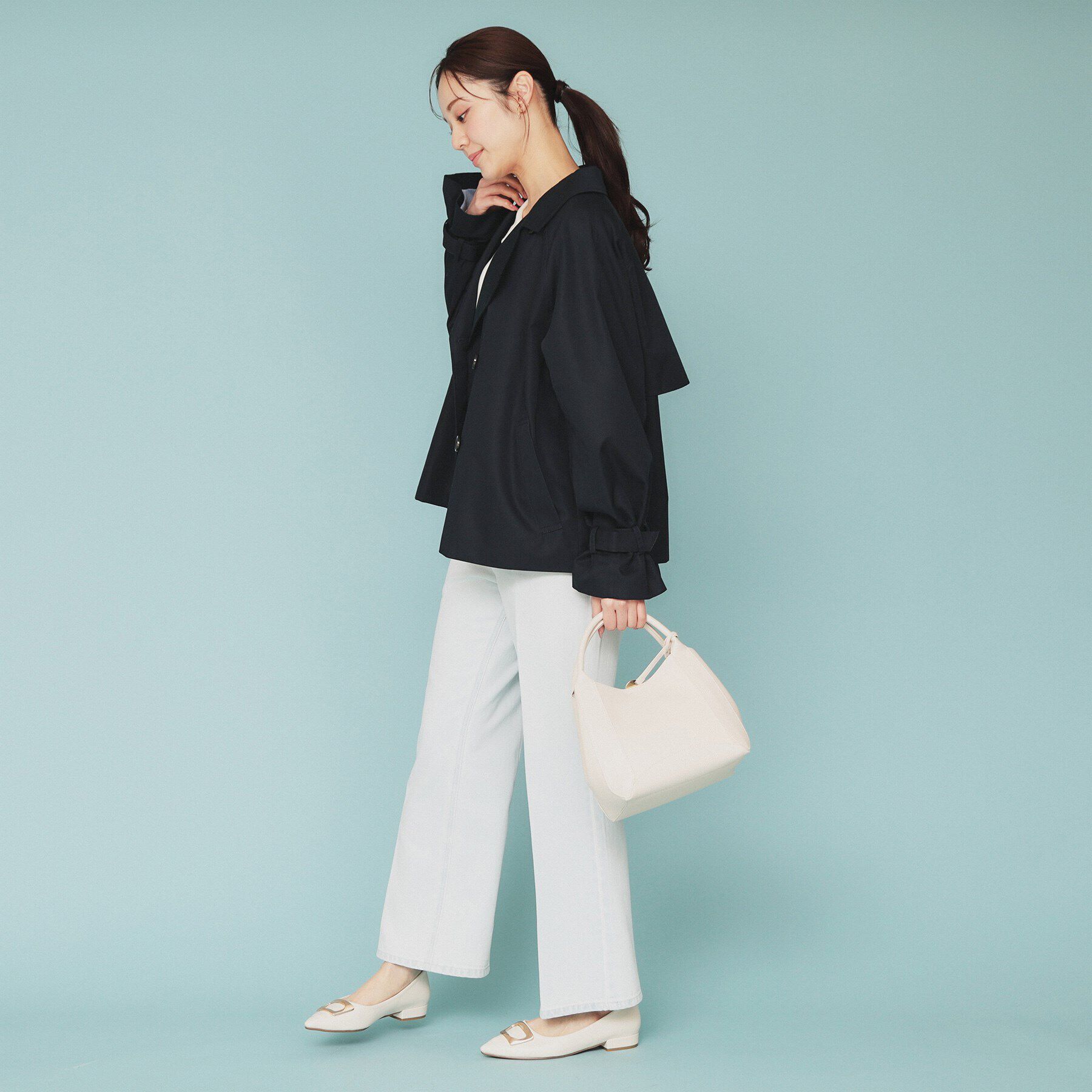 index「キャンディースリーブショートトレンチコート【洗濯機洗い可/撥水/静電気防止】」|トレンチコート|