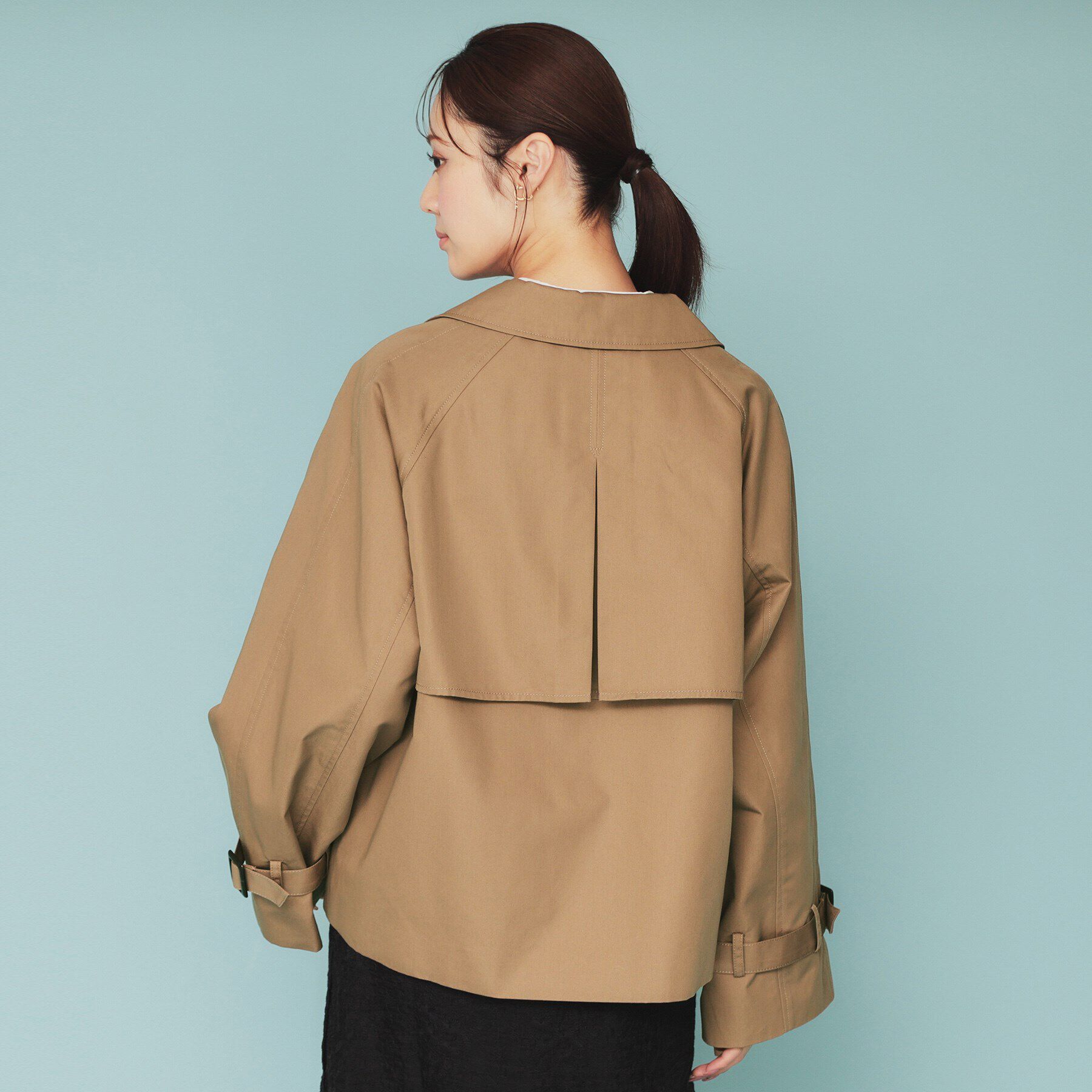 index「キャンディースリーブショートトレンチコート【洗濯機洗い可/撥水/静電気防止】」|トレンチコート|