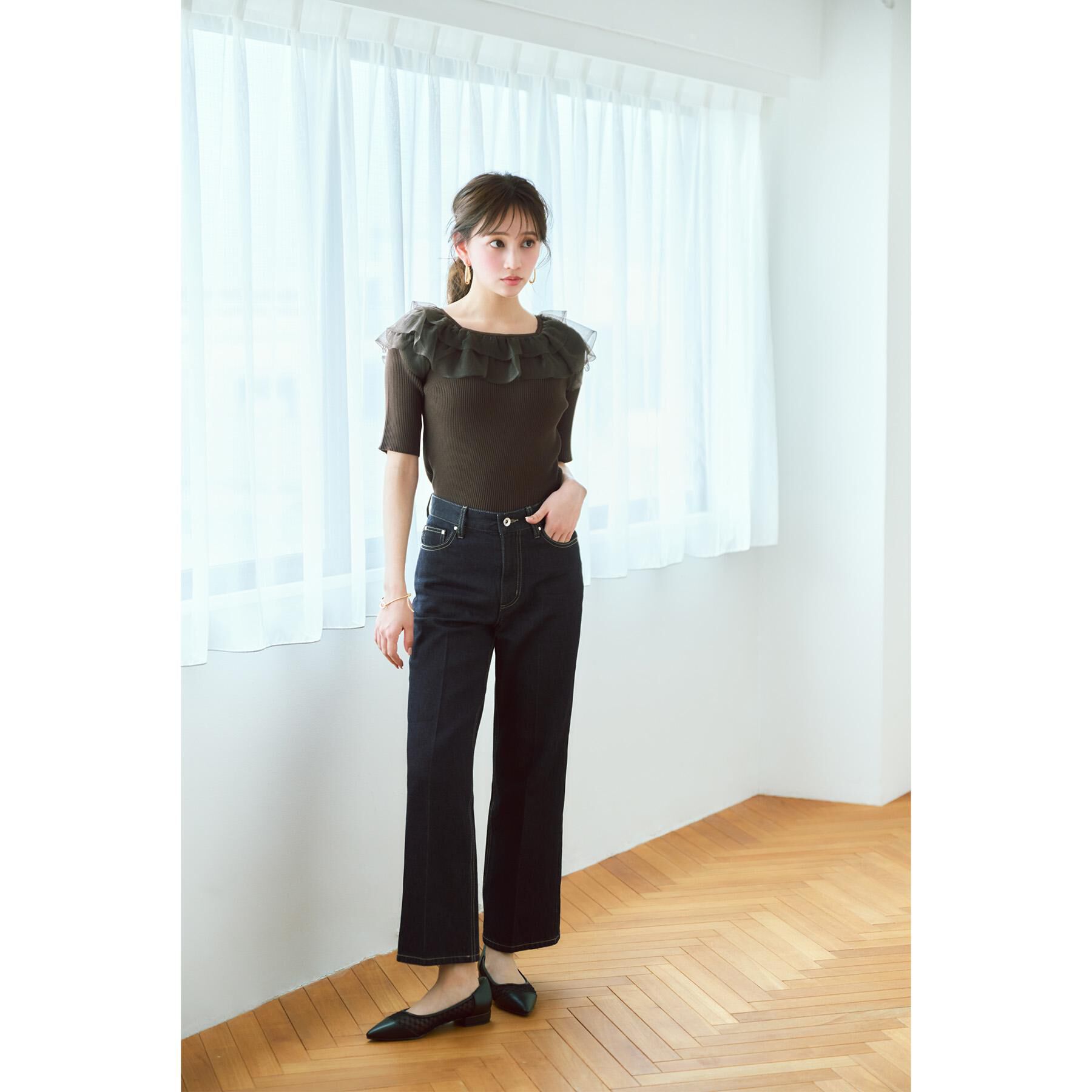 index「《丈が選べる》ストレートデニムパンツ【洗濯機洗い可】」|その他|