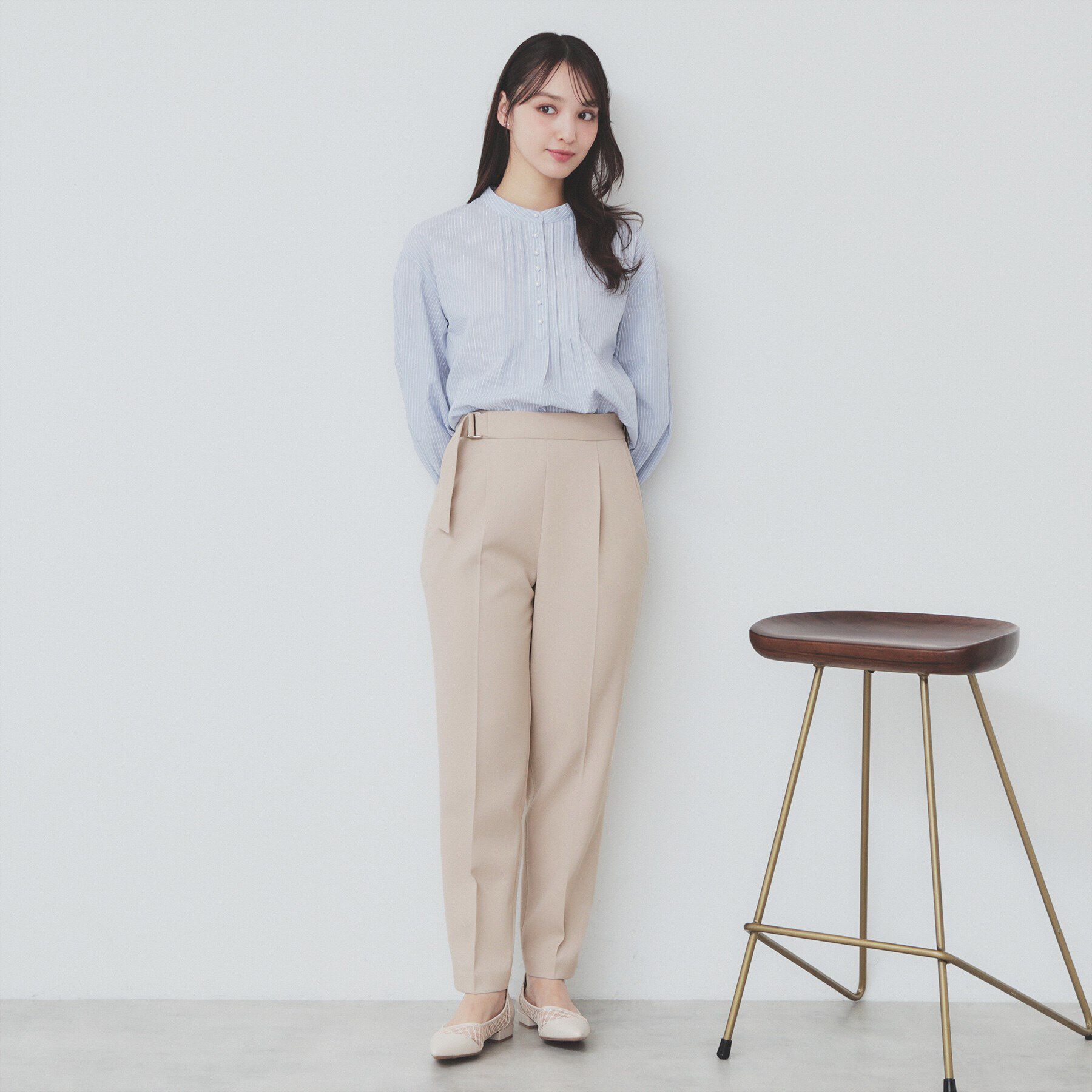 index「サイドバックルストレッチテーパードパンツ【洗濯機可・イージーアイロン・防シワ】」|その他|