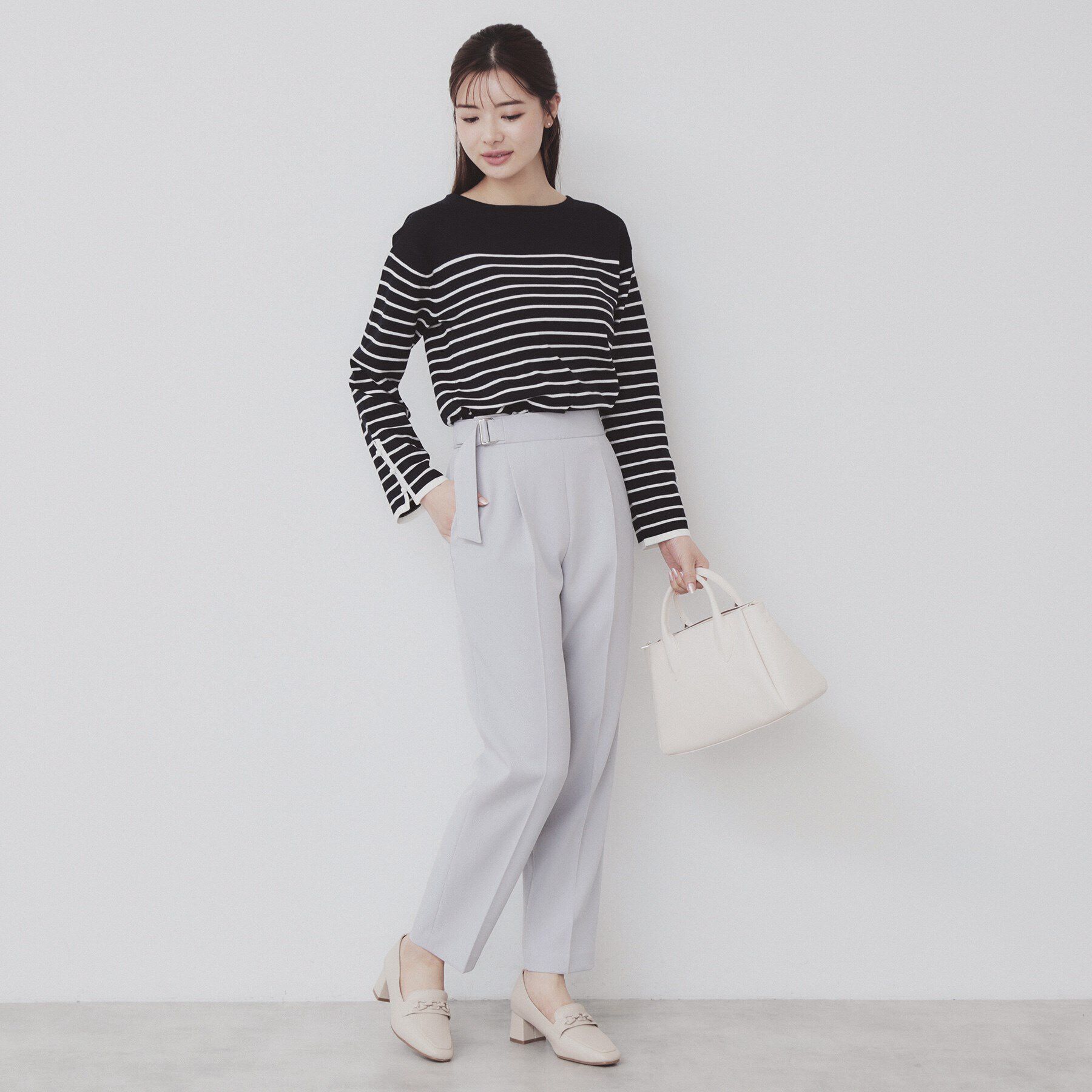 index「サイドバックルストレッチテーパードパンツ【洗濯機可・イージーアイロン・防シワ】」|その他|