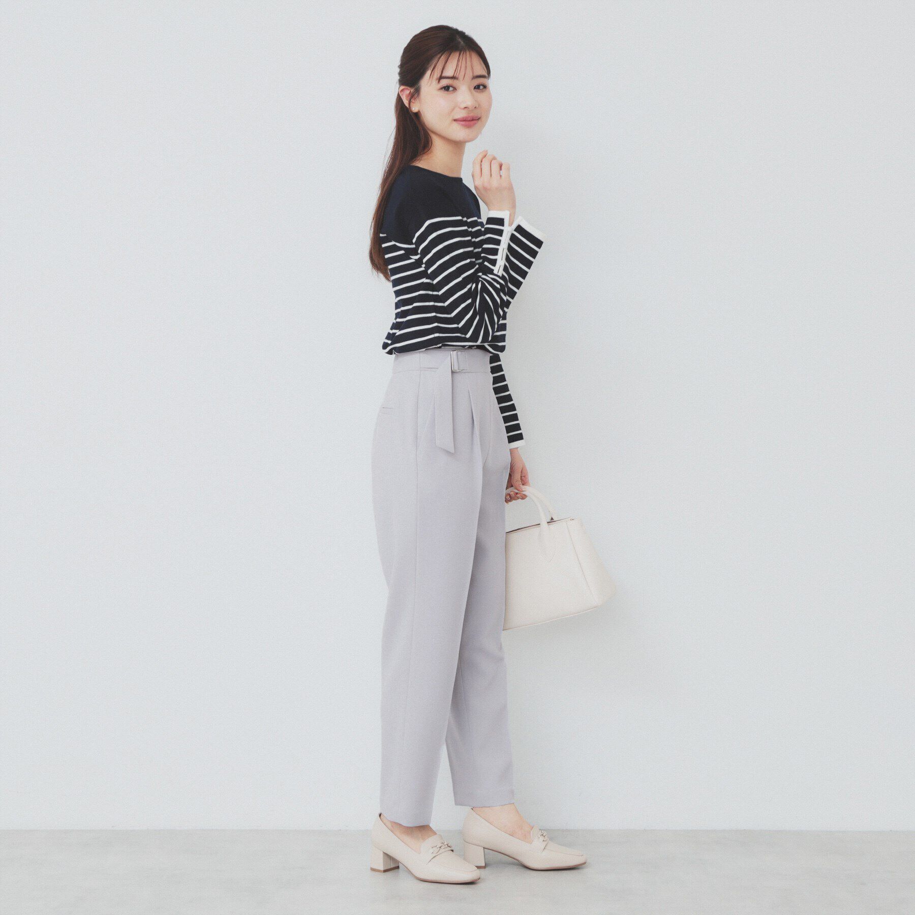 index「サイドバックルストレッチテーパードパンツ【洗濯機可・イージーアイロン・防シワ】」|その他|