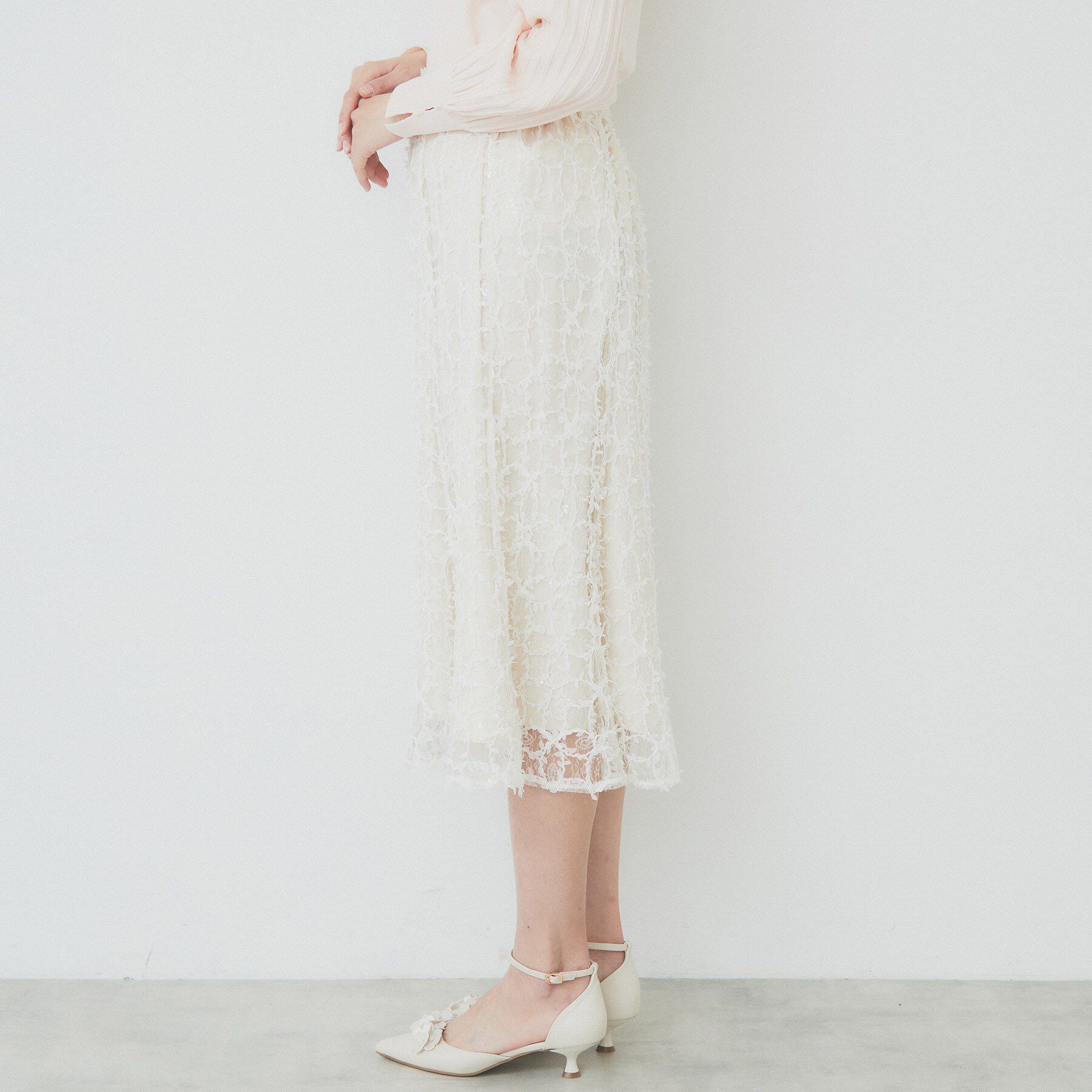 index「フラワーレース刺繍マーメイドスカート【洗濯機洗い可】」|スカート|