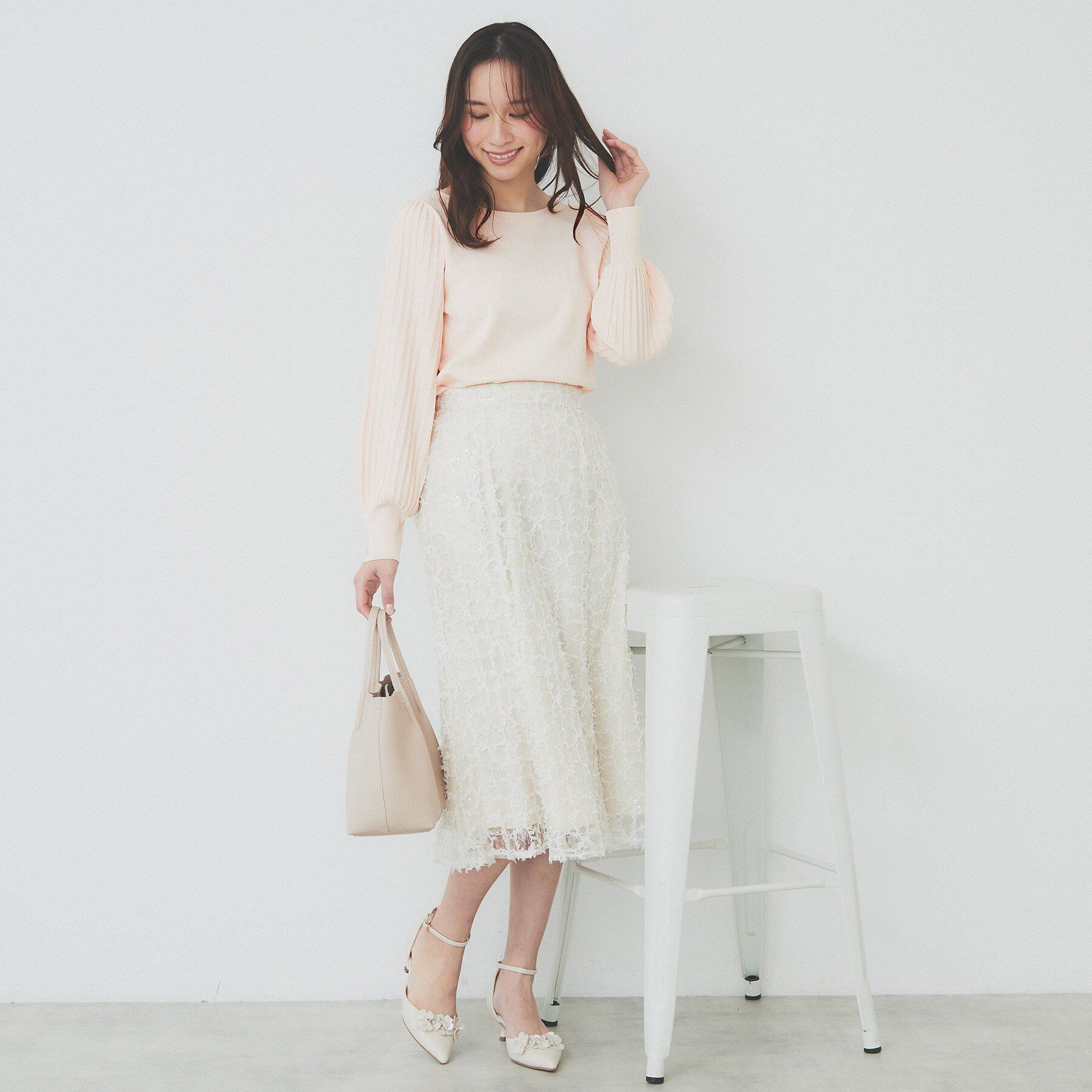 index「フラワーレース刺繍マーメイドスカート【洗濯機洗い可】」|スカート|