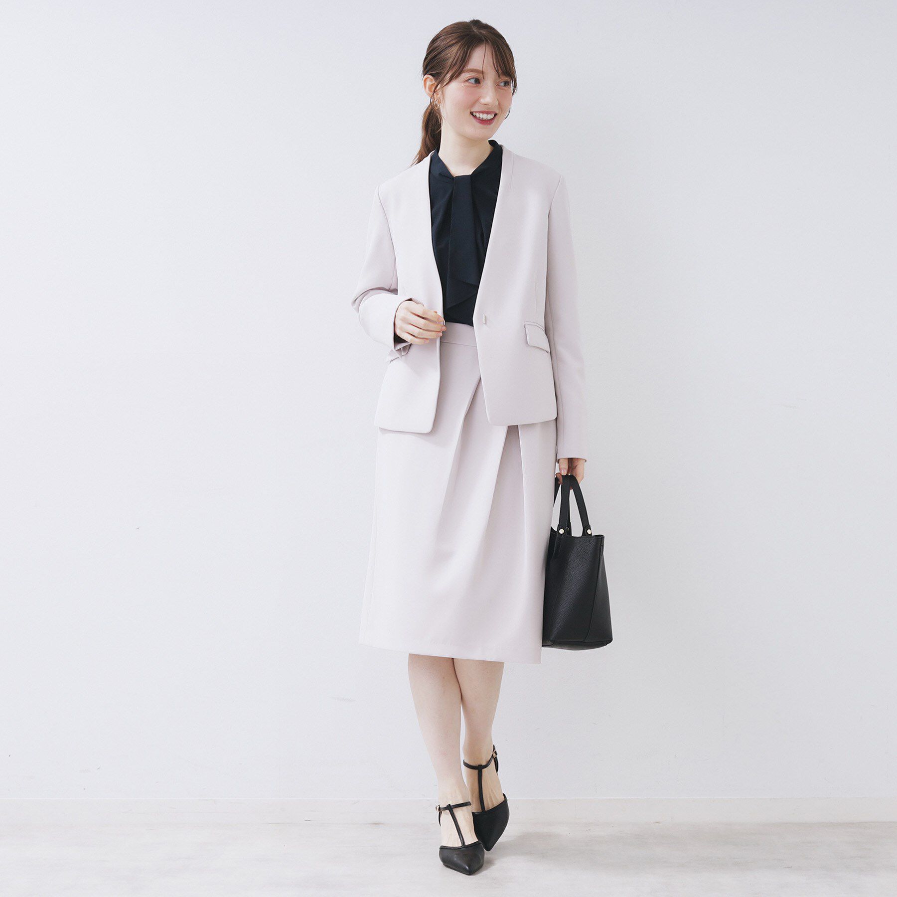 index「ボウタイタックブラウス【洗濯機OK/防シワ】《XS～3L》」|シャツ・ブラウス|