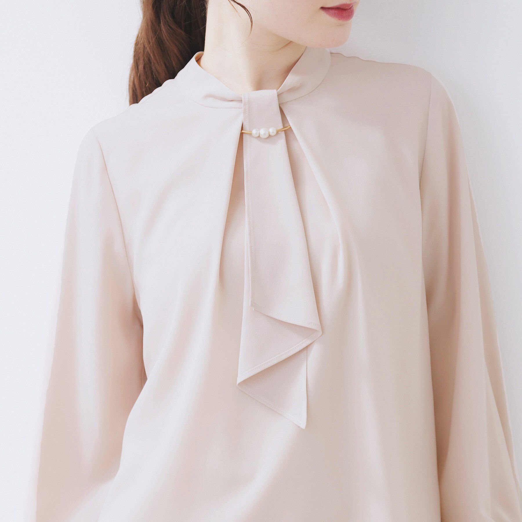 index「ボウタイタックブラウス【洗濯機OK/防シワ】《XS～3L》」|シャツ・ブラウス|