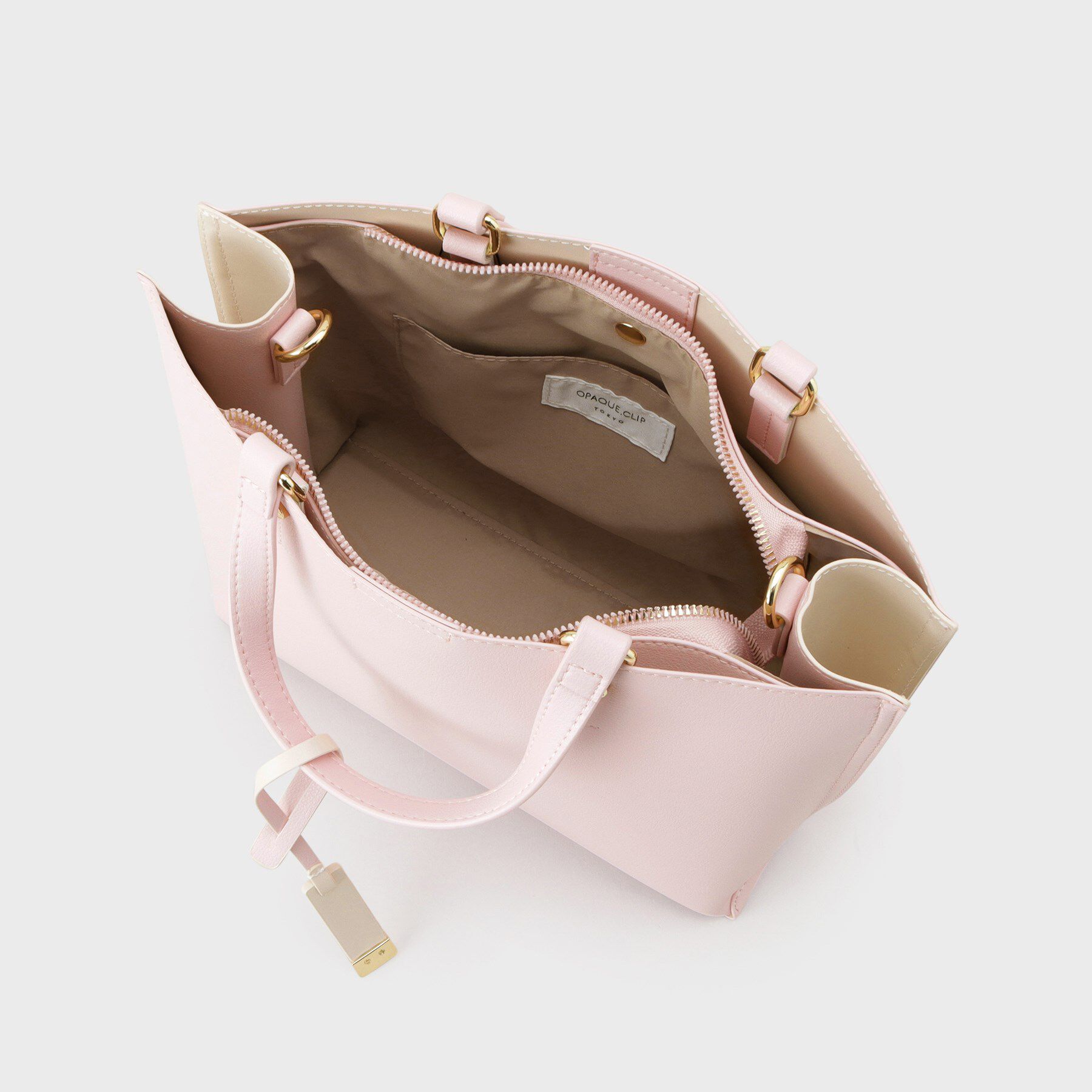 OPAQUE.CLIP「【2WAY】バイカラー3層ミドルトートバッグ」|トートバッグ|