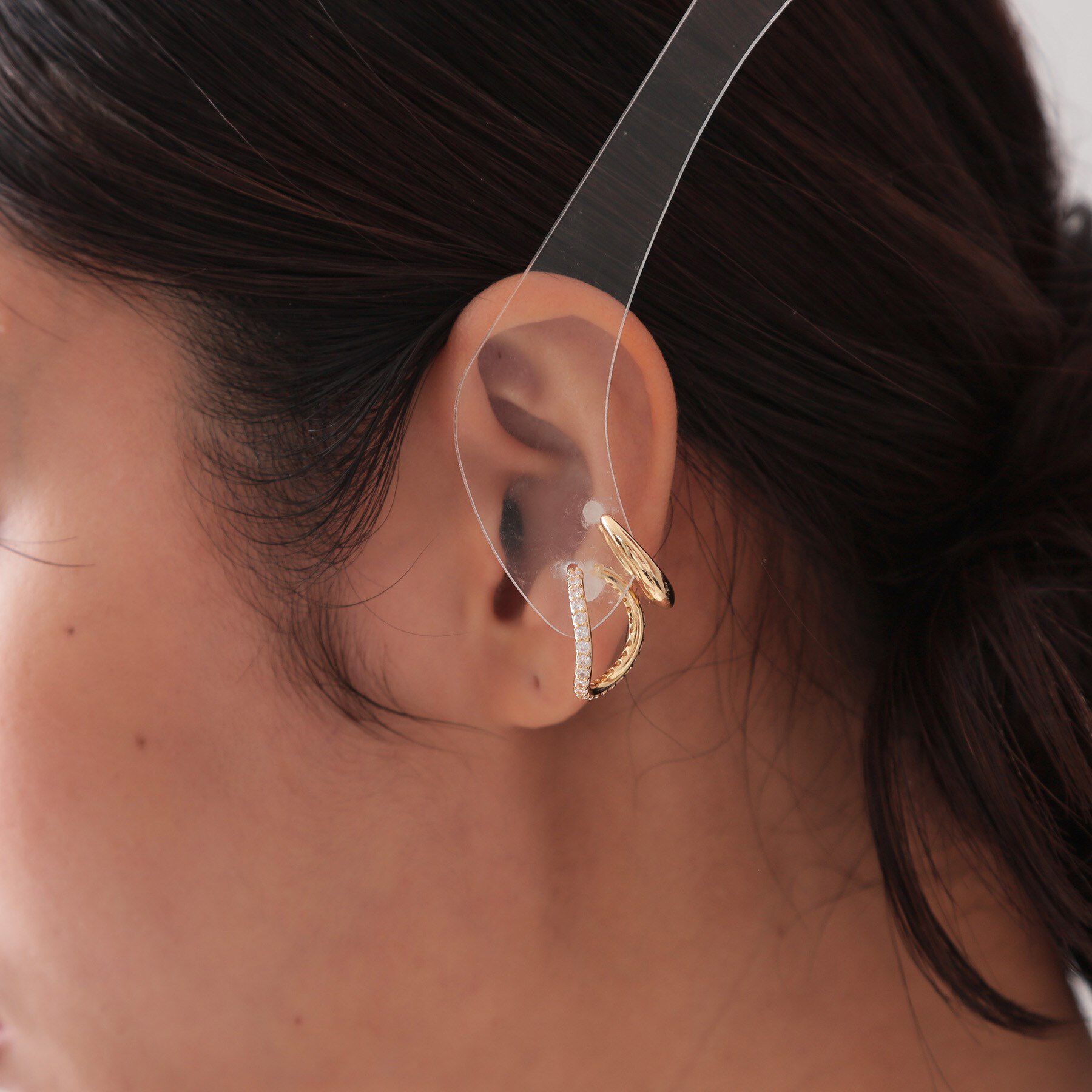 OPAQUE.CLIP「ビジュー メタル セットイヤーカフ」|イヤリング|