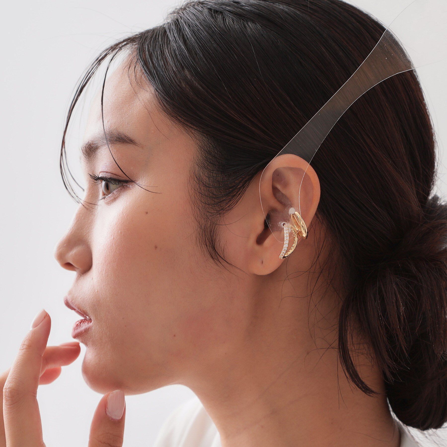 OPAQUE.CLIP「ビジュー メタル セットイヤーカフ」|イヤリング|