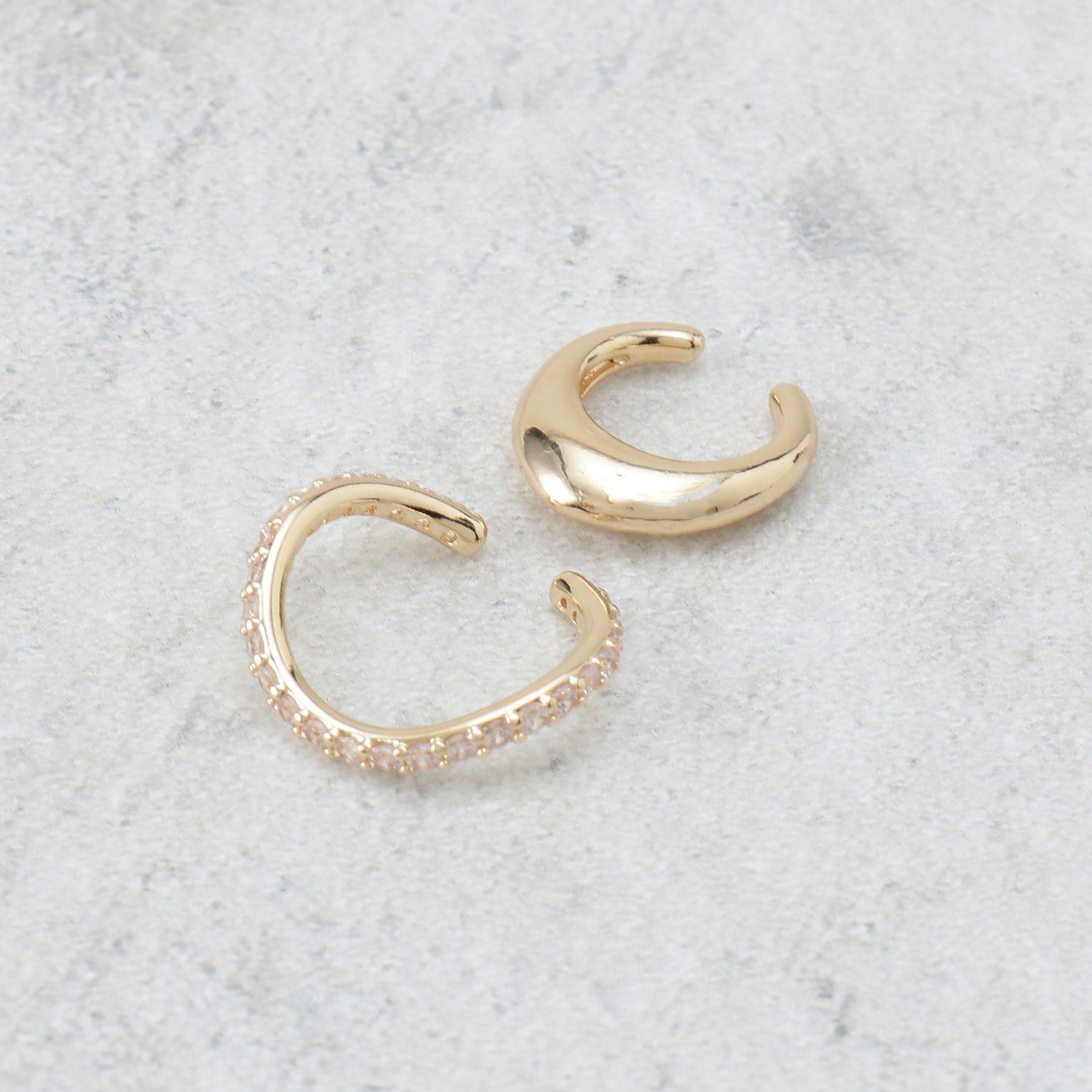 OPAQUE.CLIP「ビジュー メタル セットイヤーカフ」|イヤリング|ゴールド(007)