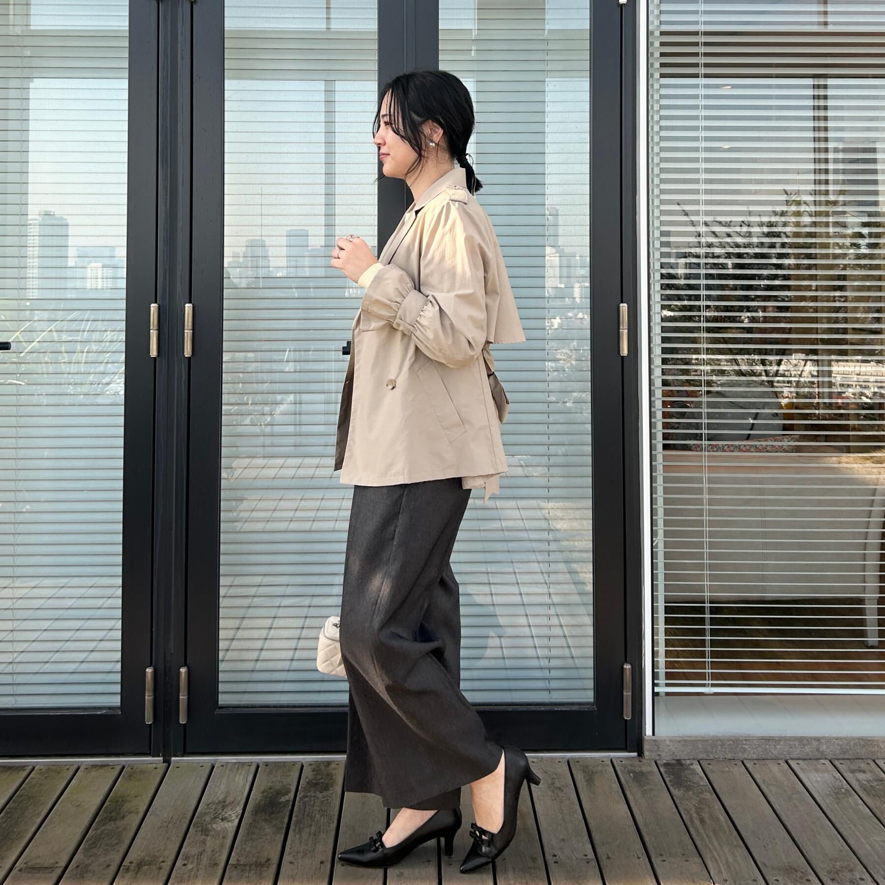 Couture broach「【撥水・洗える】ハーフ トレンチコート」|トレンチコート|