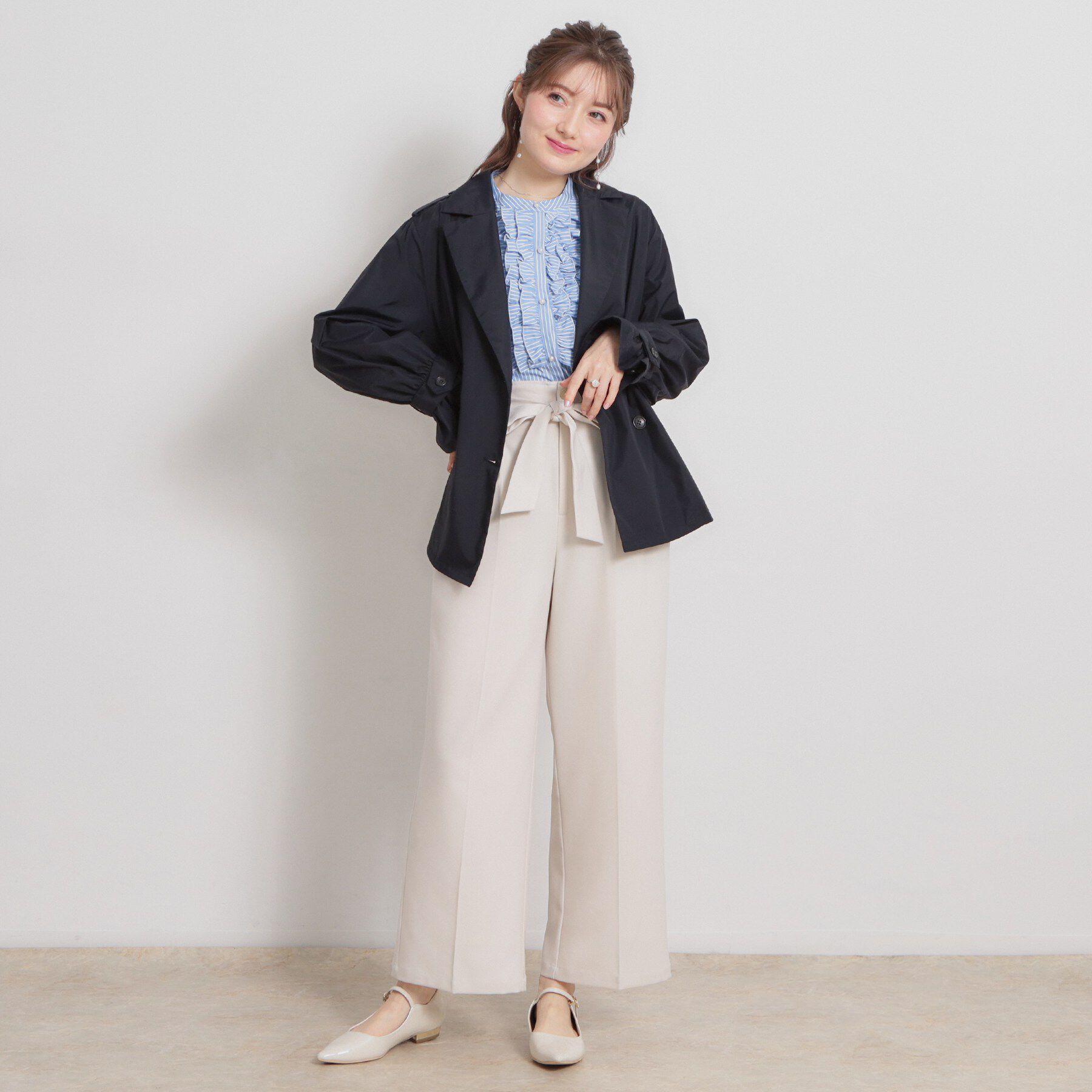 Couture broach「【撥水・洗える】ハーフ トレンチコート」|トレンチコート|