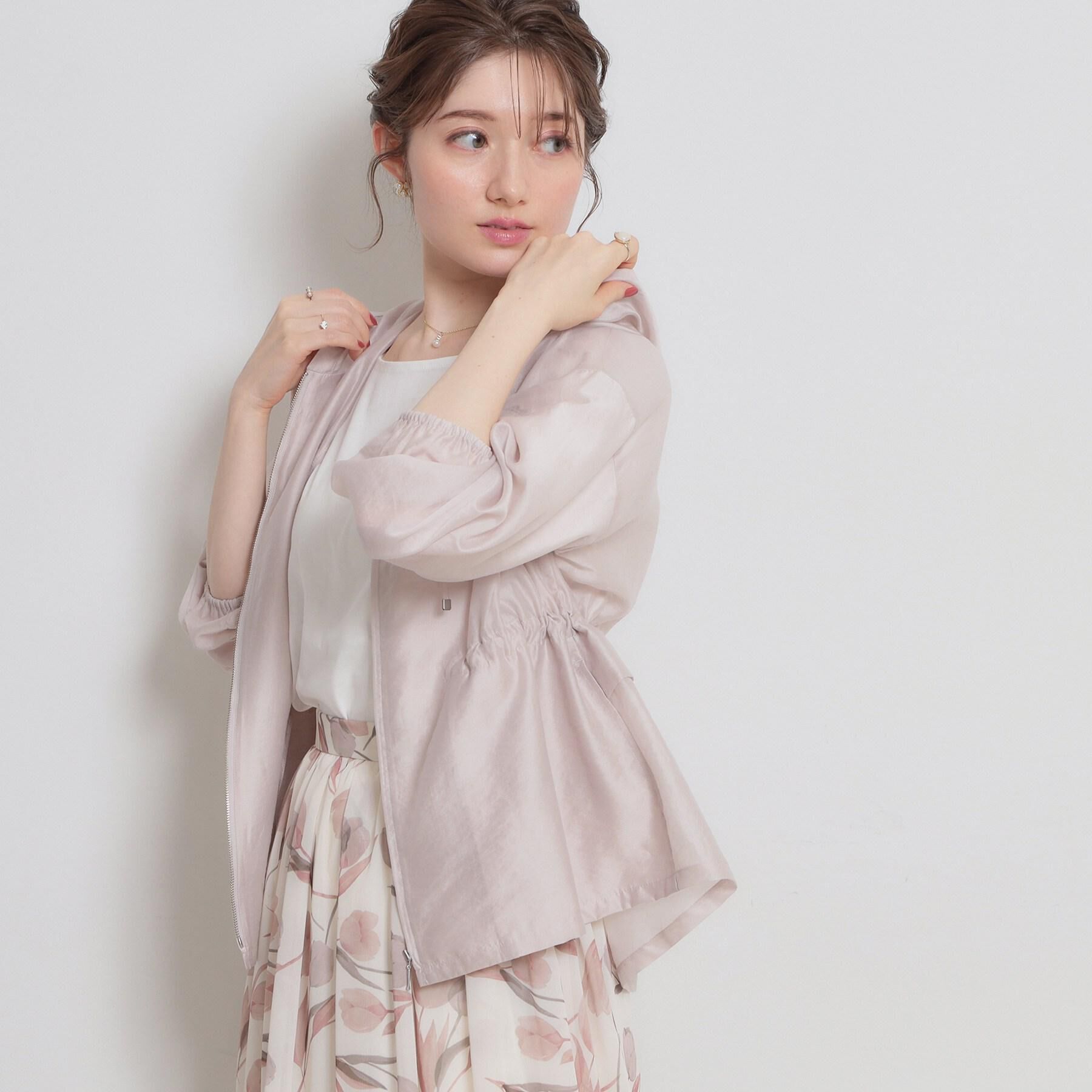 Couture broach「【洗える】愛されシアーマンパ」|ブルゾン・スタジャン|ライトグレー(011