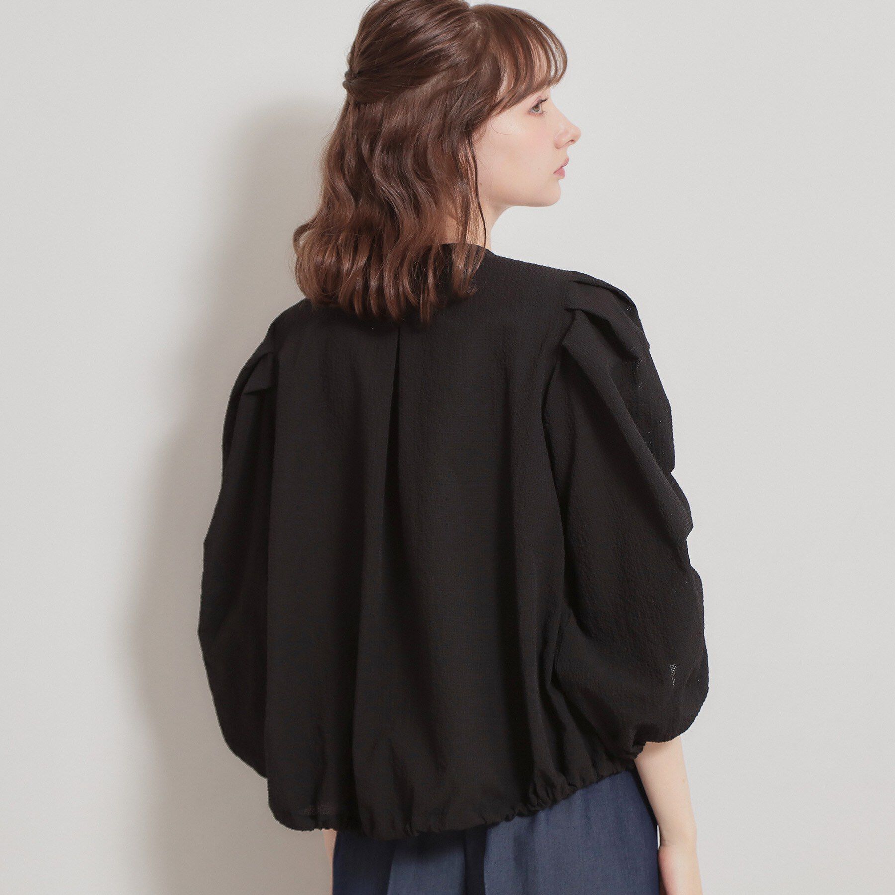 Couture broach「カラミタンブラーノーカラーブルゾン」|ブルゾン・スタジャン|