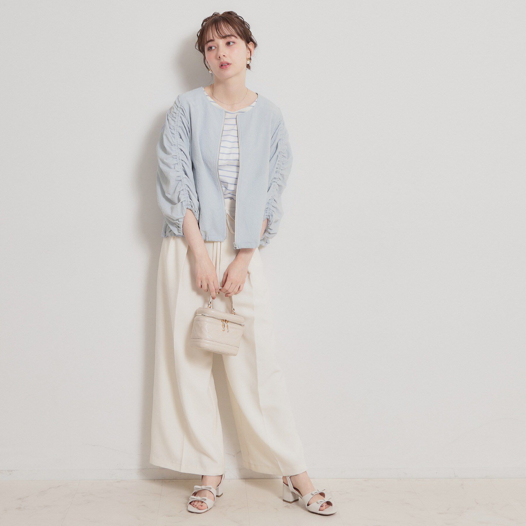 Couture broach「カラミタンブラーノーカラーブルゾン」|ブルゾン・スタジャン|