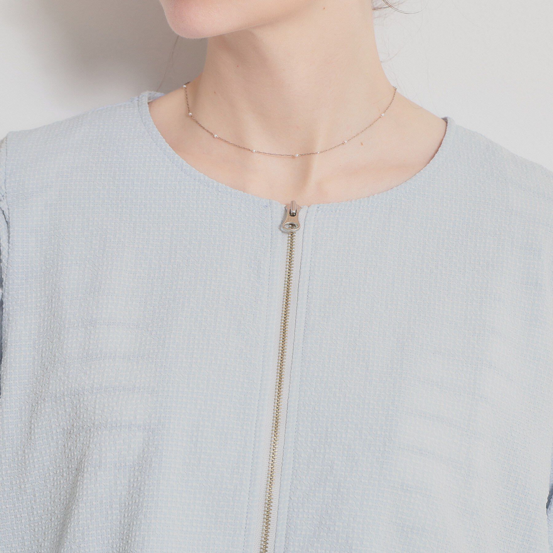 Couture broach「カラミタンブラーノーカラーブルゾン」|ブルゾン・スタジャン|