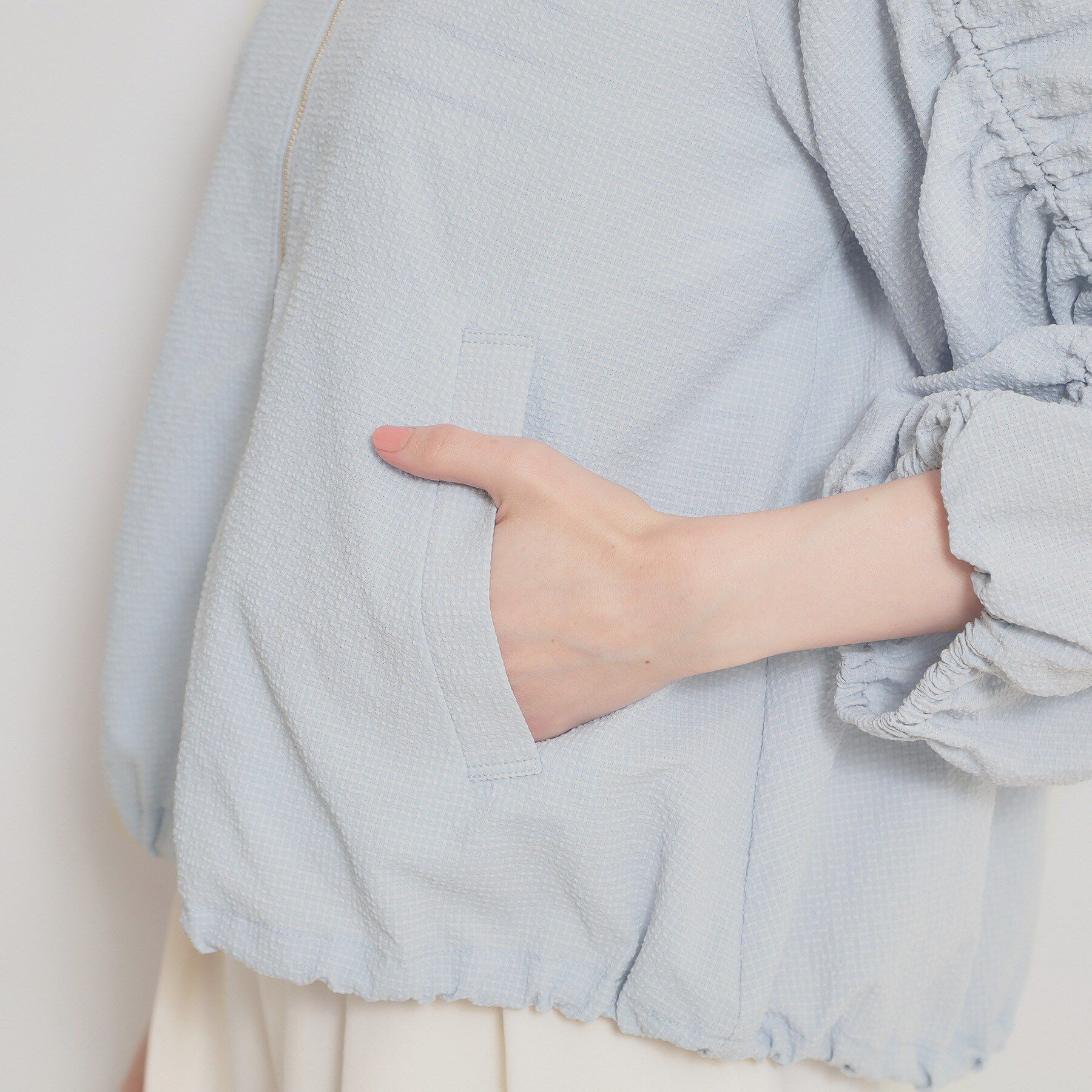 Couture broach「カラミタンブラーノーカラーブルゾン」|ブルゾン・スタジャン|