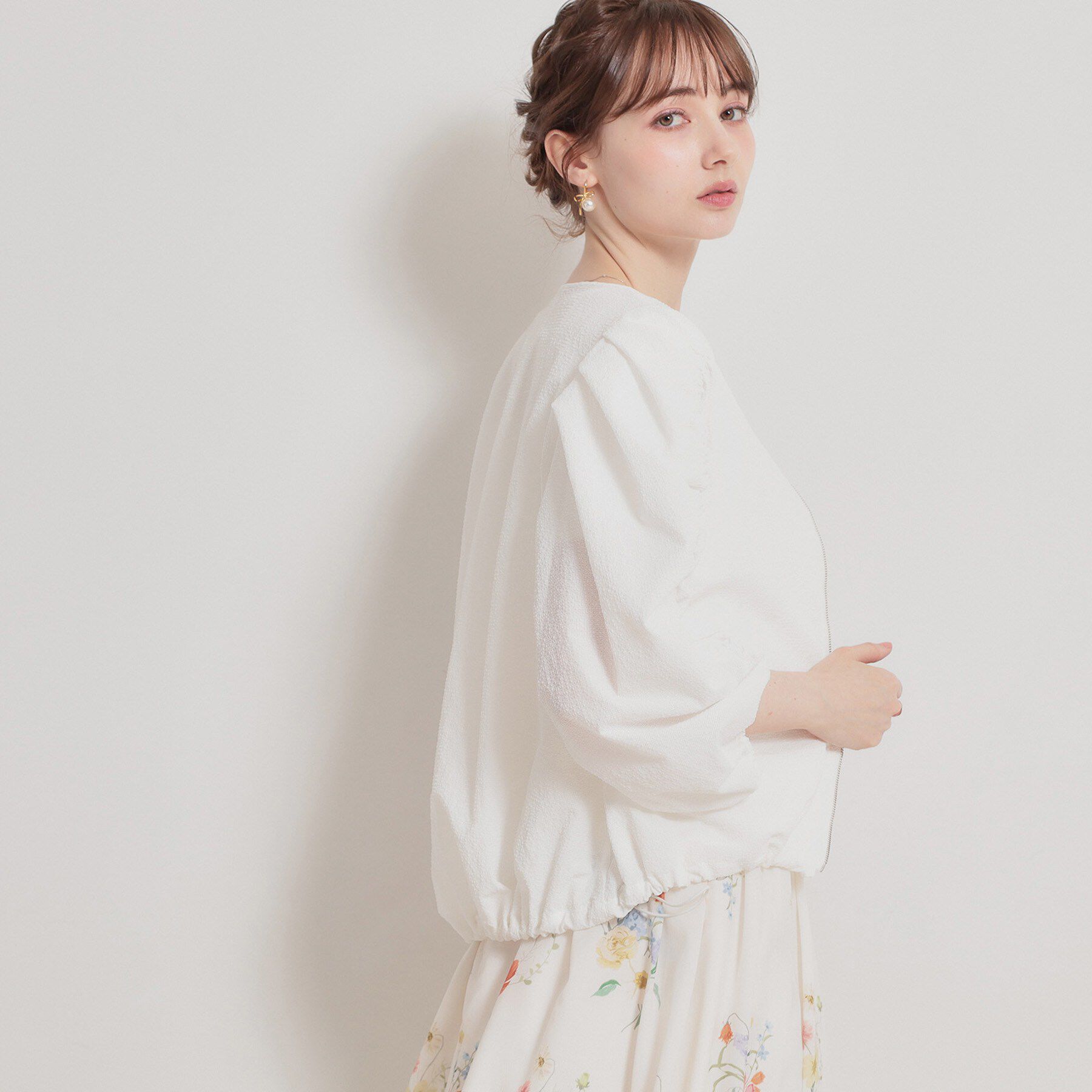 Couture broach「カラミタンブラーノーカラーブルゾン」|ブルゾン・スタジャン|