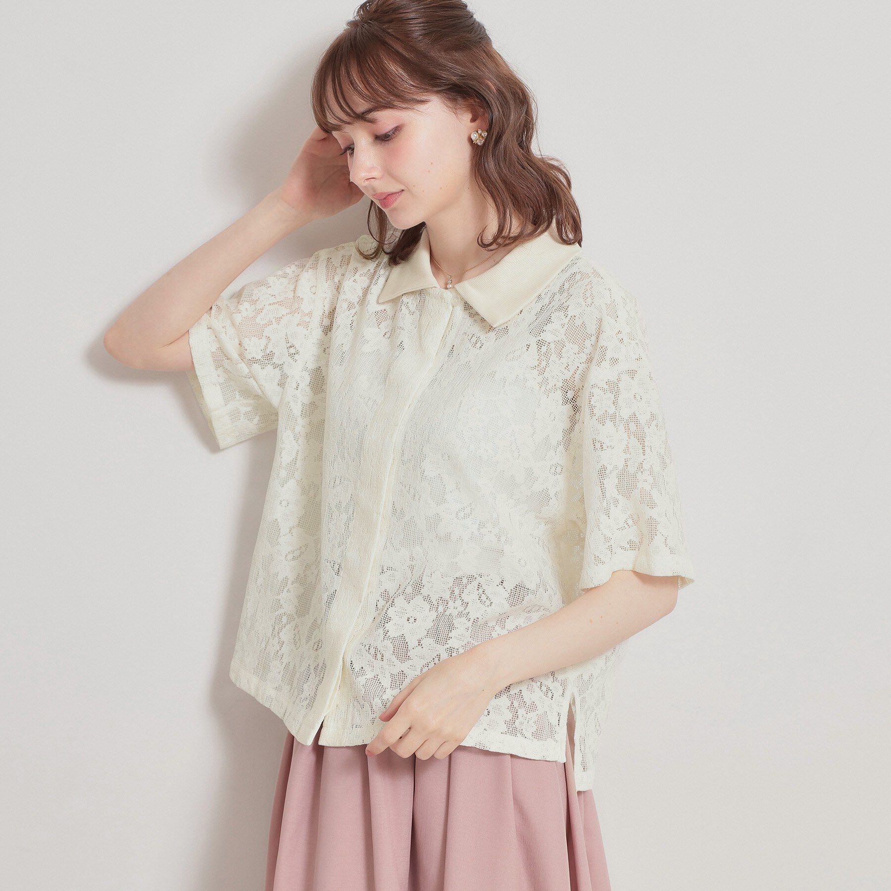 Couture broach「フラワーエンブロイダリーブラウス」|シャツ・ブラウス|