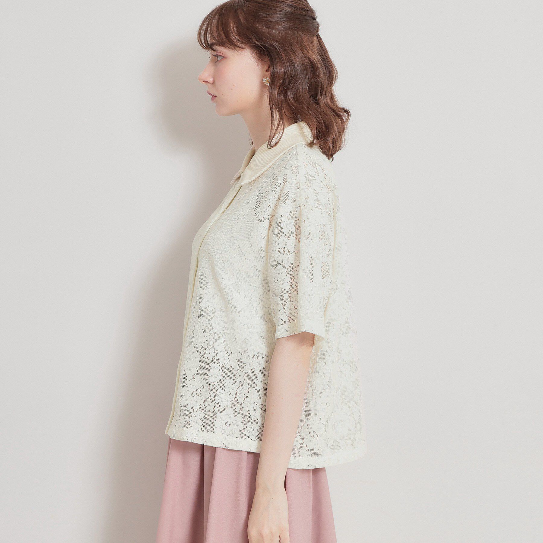 Couture broach「フラワーエンブロイダリーブラウス」|シャツ・ブラウス|