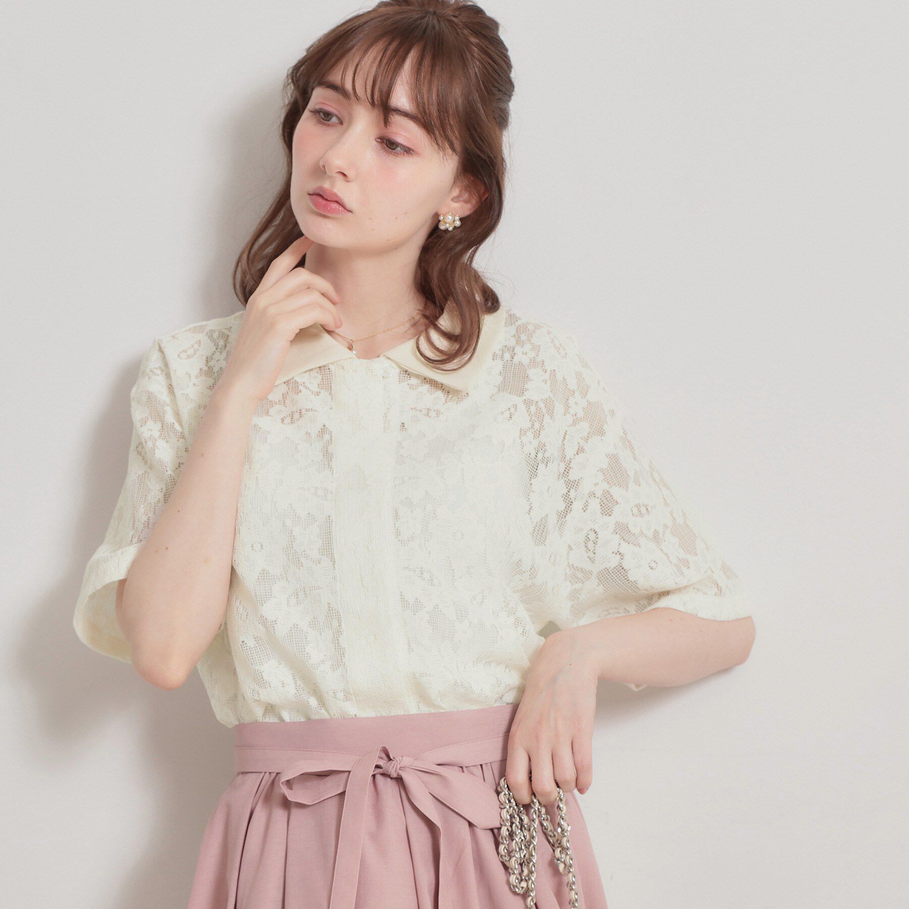 Couture broach「フラワーエンブロイダリーブラウス」|シャツ・ブラウス|