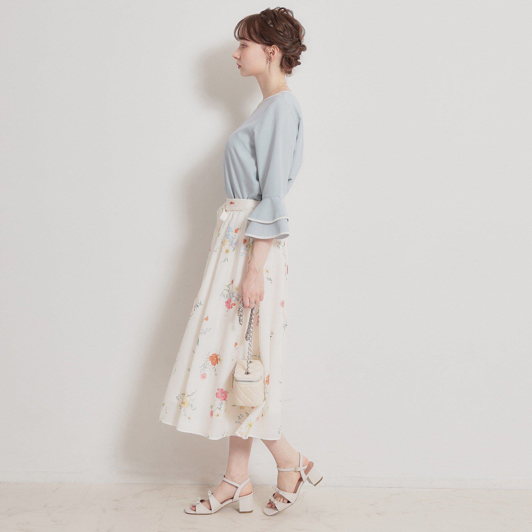 Couture broach「配色ラッフルブラウス」|シャツ・ブラウス|