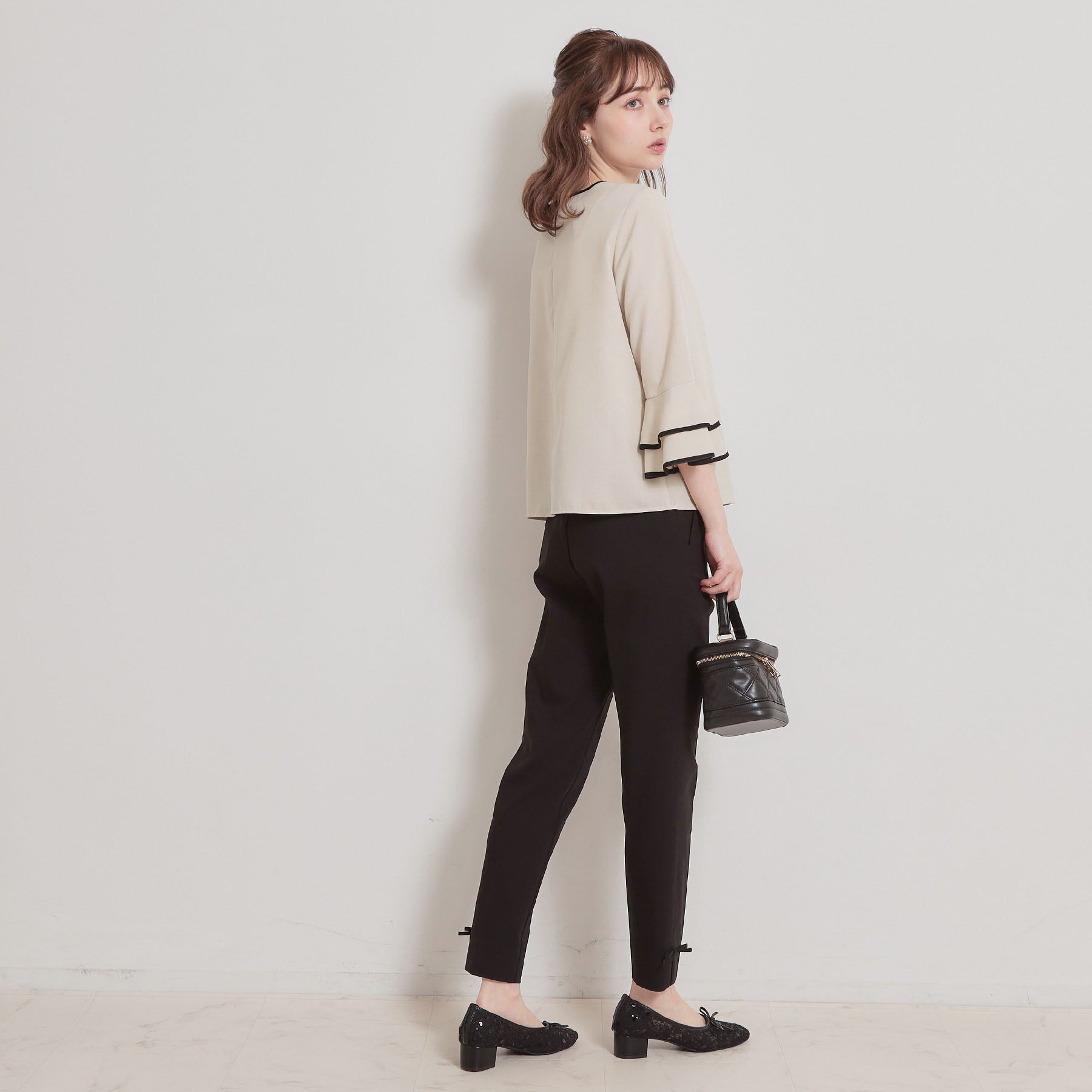 Couture broach「配色ラッフルブラウス」|シャツ・ブラウス|