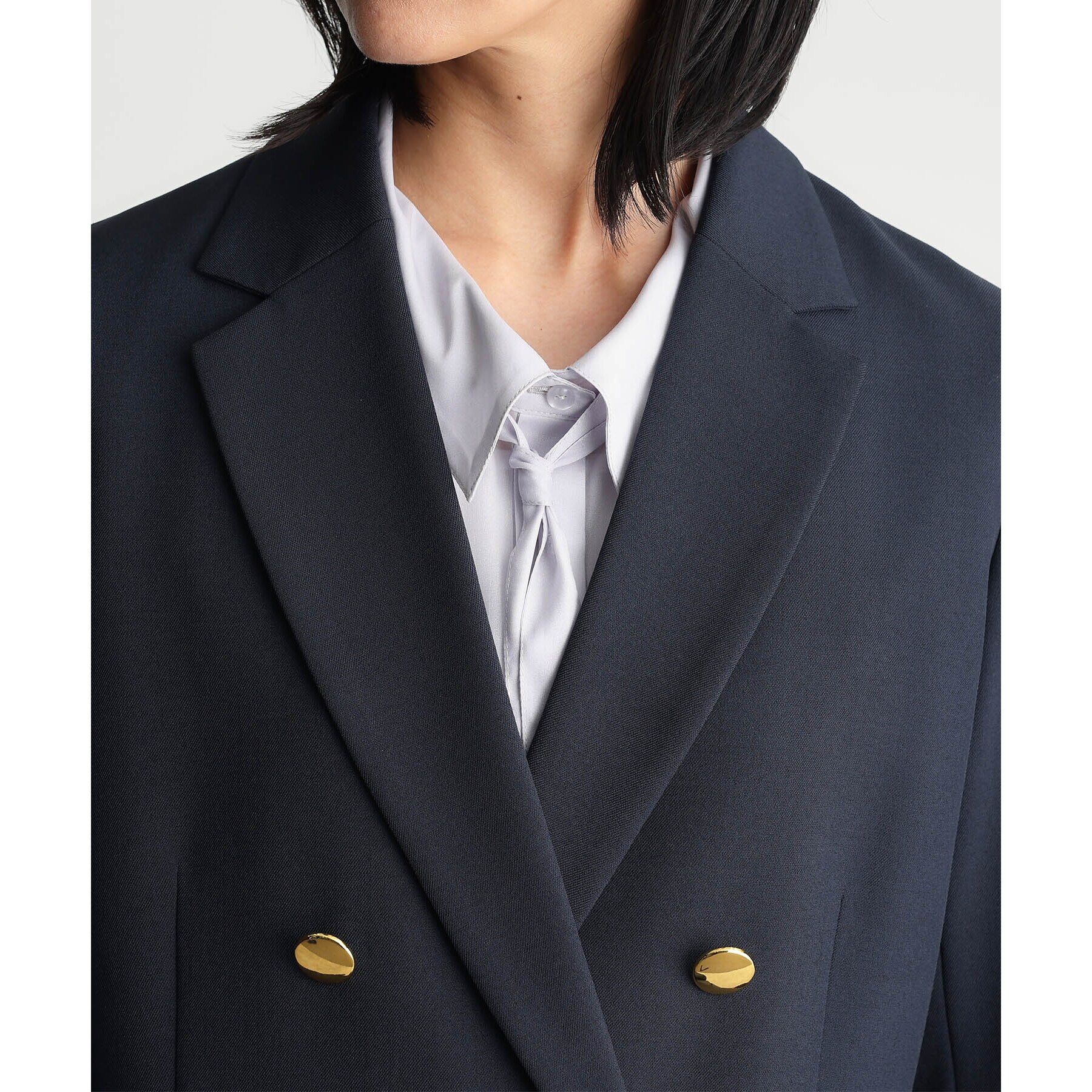 THE SHOP TK「【ONOFF活躍／セレモニー／通勤】CAVIAN Wブレストジャケット／洗える」|テーラードジャケット|