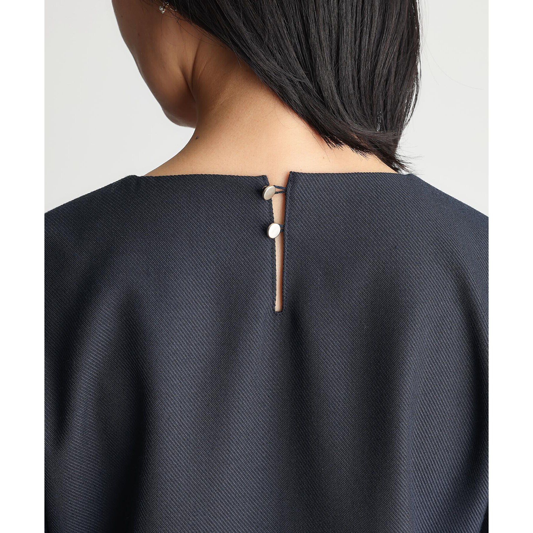 THE SHOP TK「【ONOFF活躍/セレモニー/通勤】杢調カルゼペプラムブラウス/洗える」|シャツ・ブラウス|