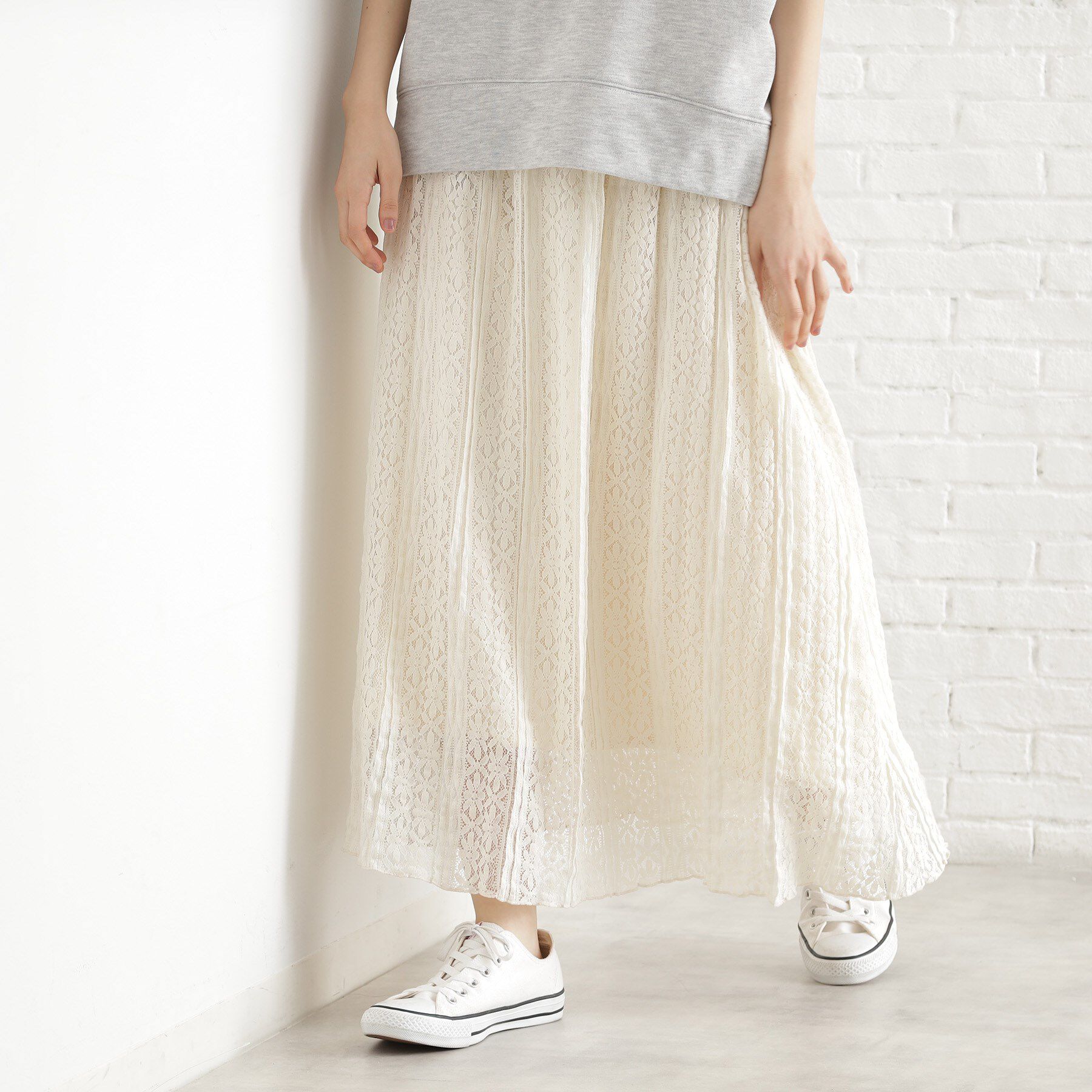 THE SHOP TK「レーススカート【洗える】」|スカート|