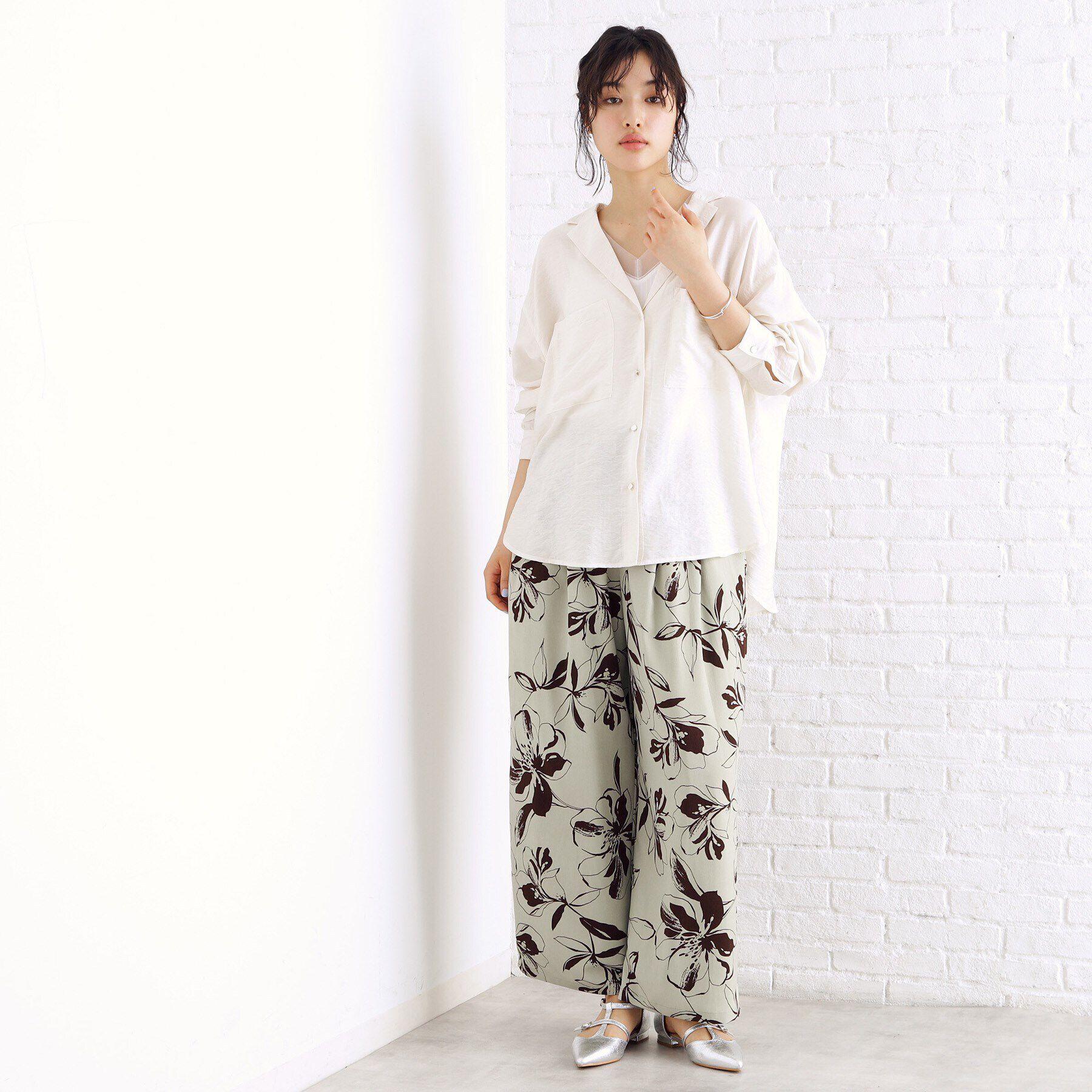 THE SHOP TK「テーラードカラーシャツ【洗える】」|シャツ・ブラウス|