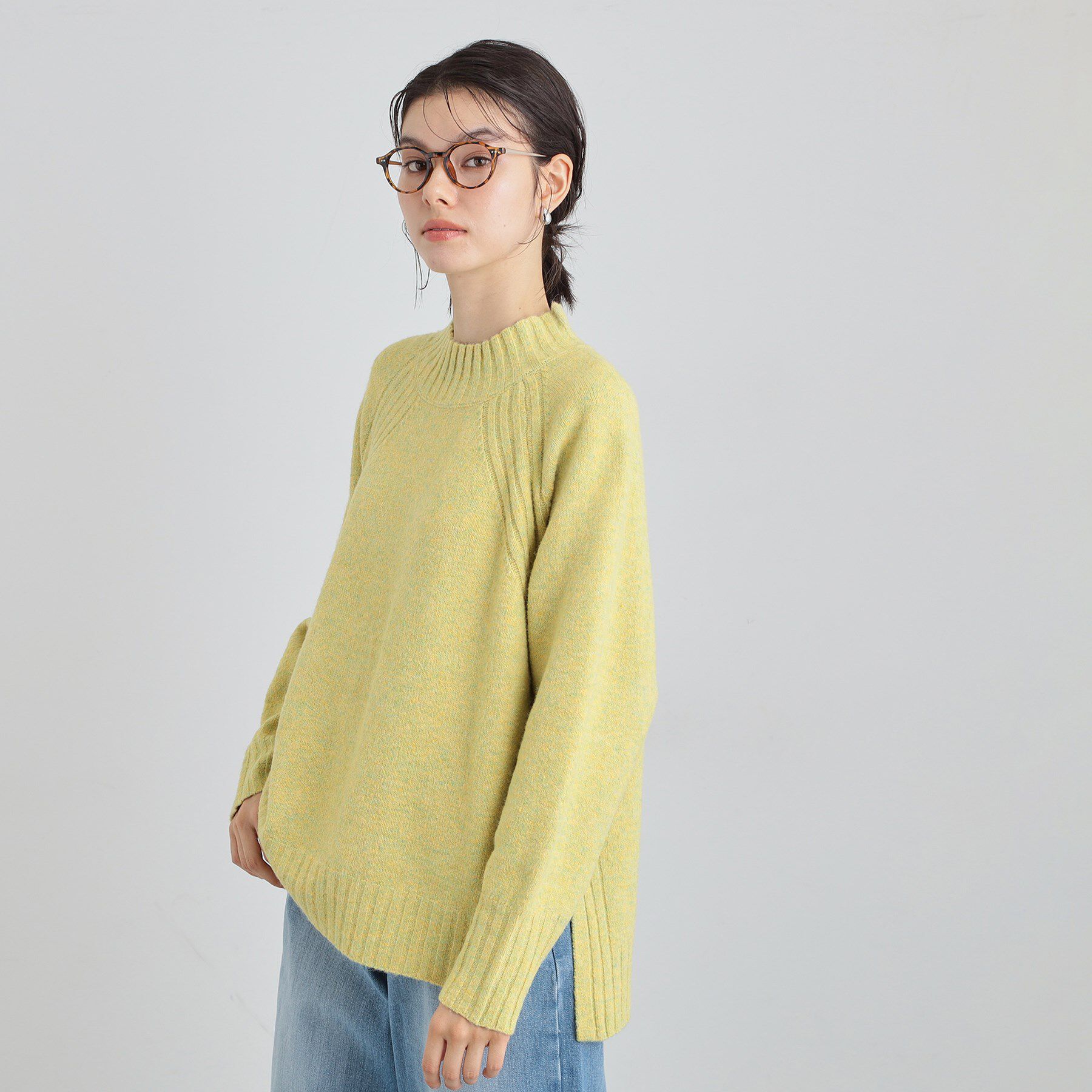 THE SHOP TK「ふんわり柔らかきれい色 ウール混ハイネックニット」|ニット・セーター|