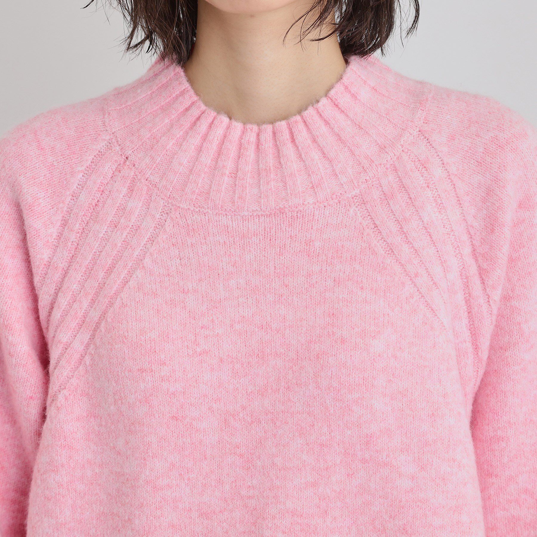 THE SHOP TK「ふんわり柔らかきれい色 ウール混ハイネックニット」|ニット・セーター|