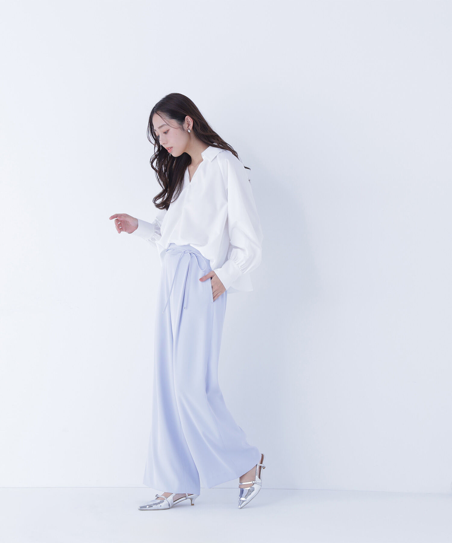  「スキッパーリボンタイブラウス」|シャツ・ブラウス|