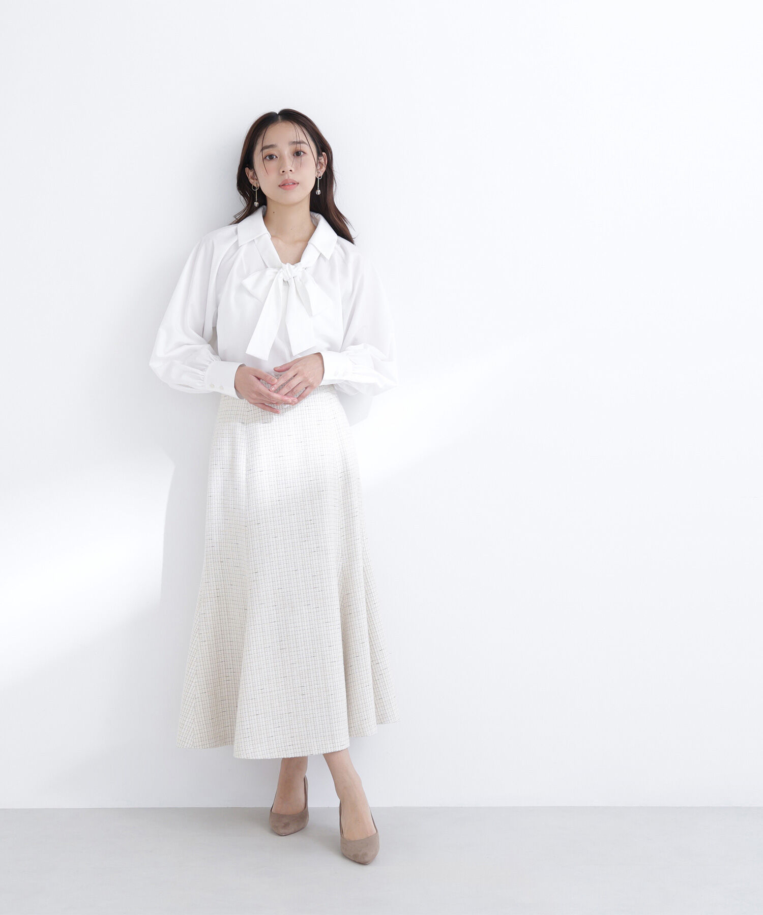  「スキッパーリボンタイブラウス」|シャツ・ブラウス|