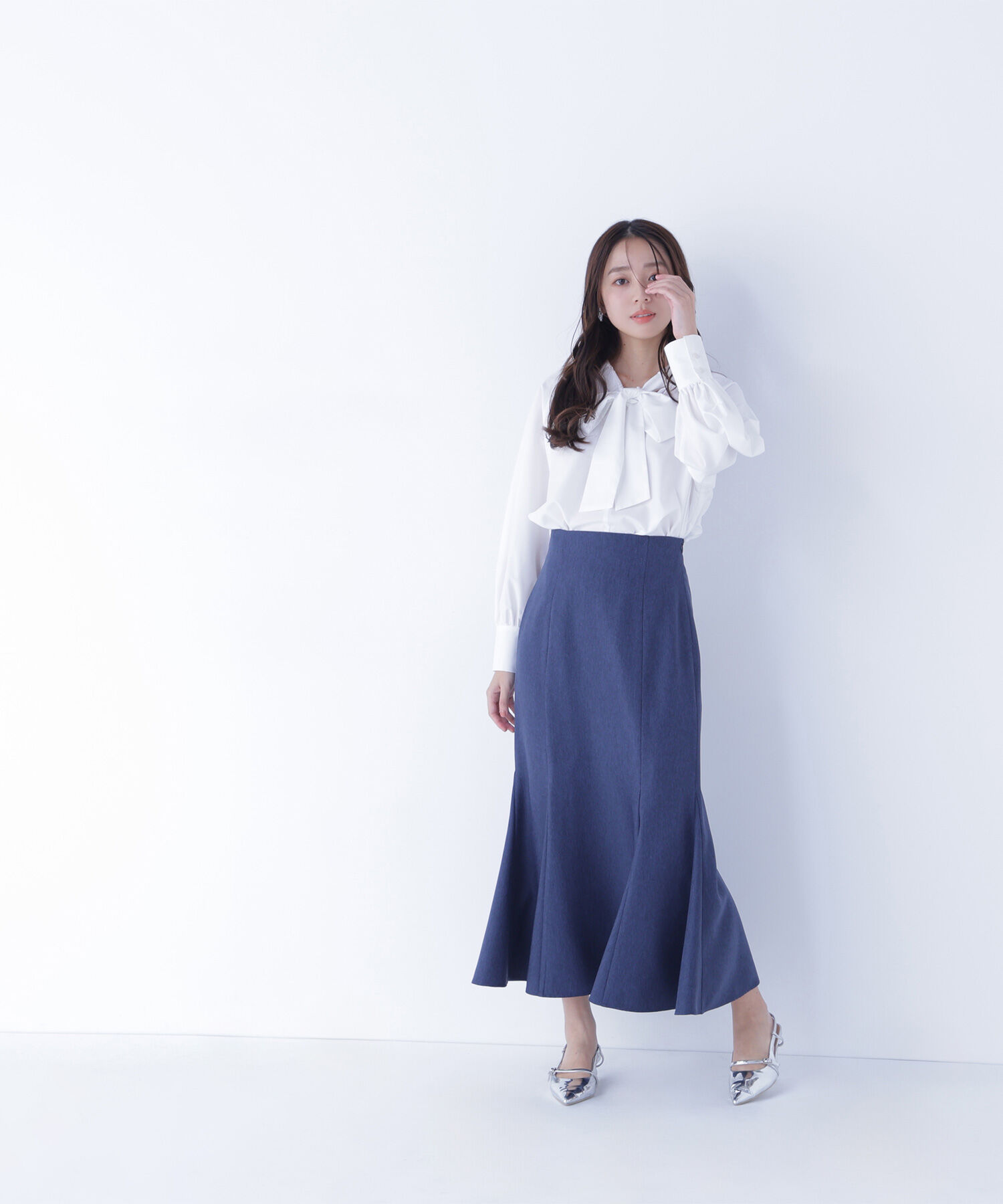  「スキッパーリボンタイブラウス」|シャツ・ブラウス|