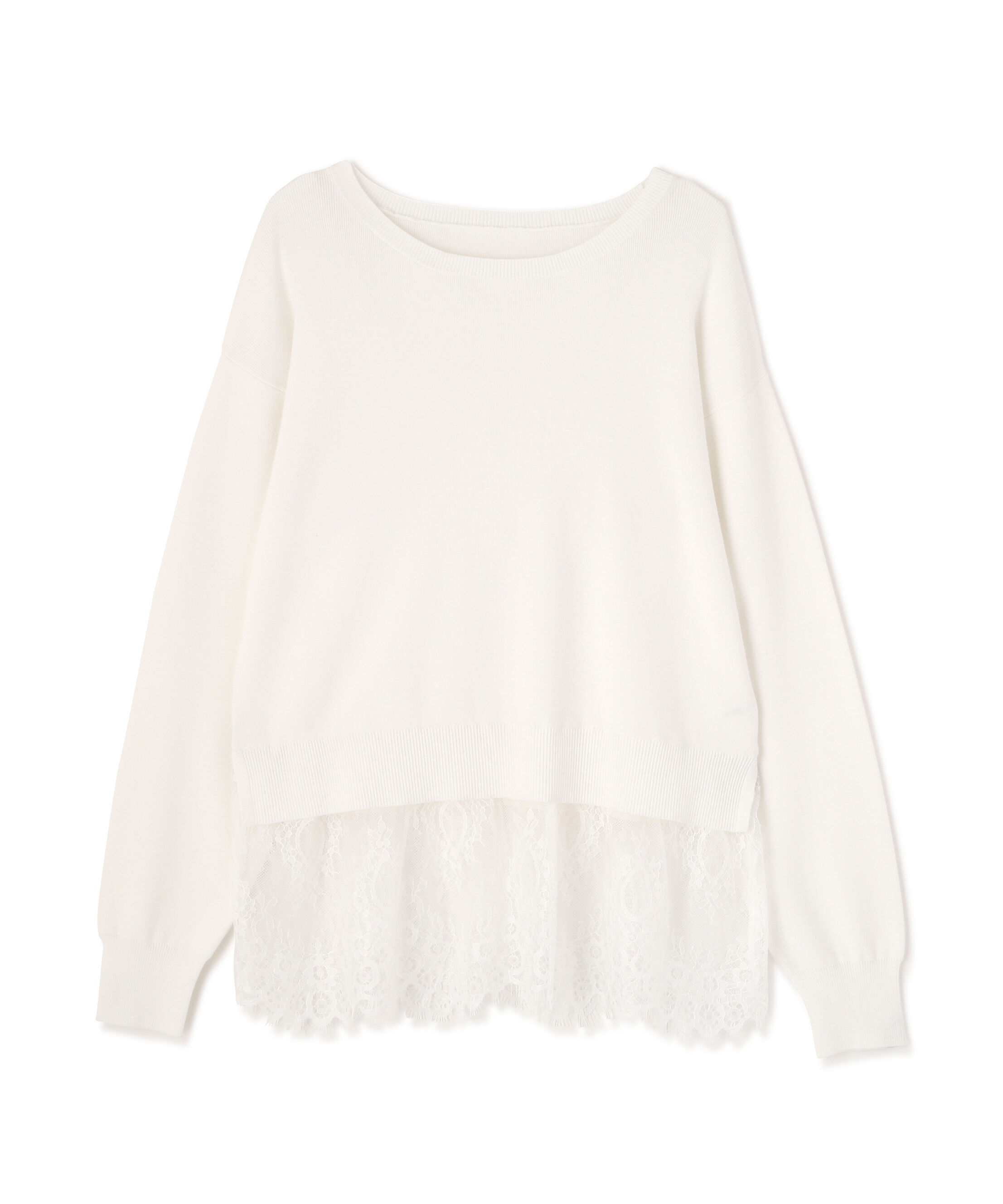  「レースドッキングニット」|ニット・セーター|