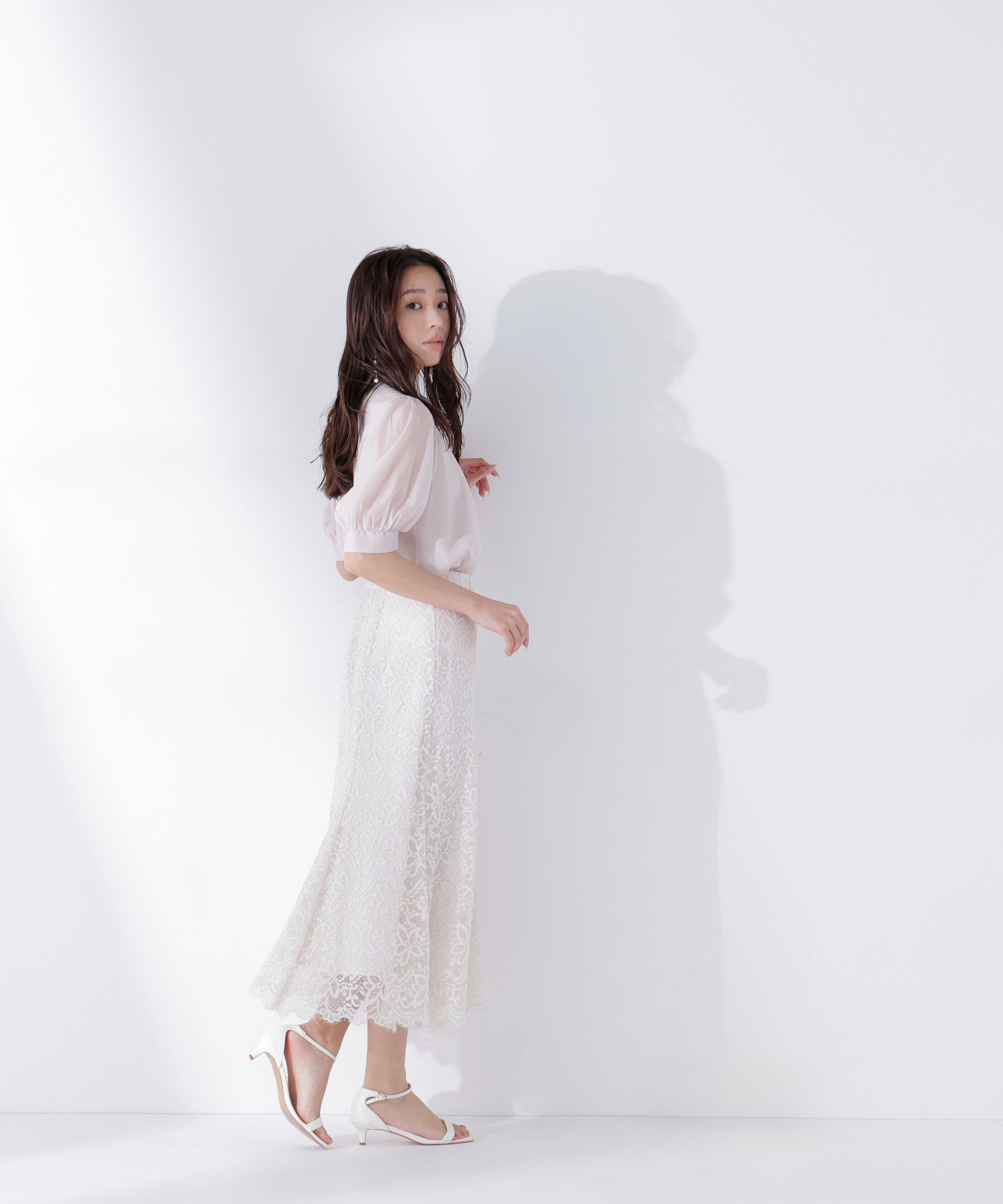  「ハイネックシアースリーブブラウス半袖」|シャツ・ブラウス|