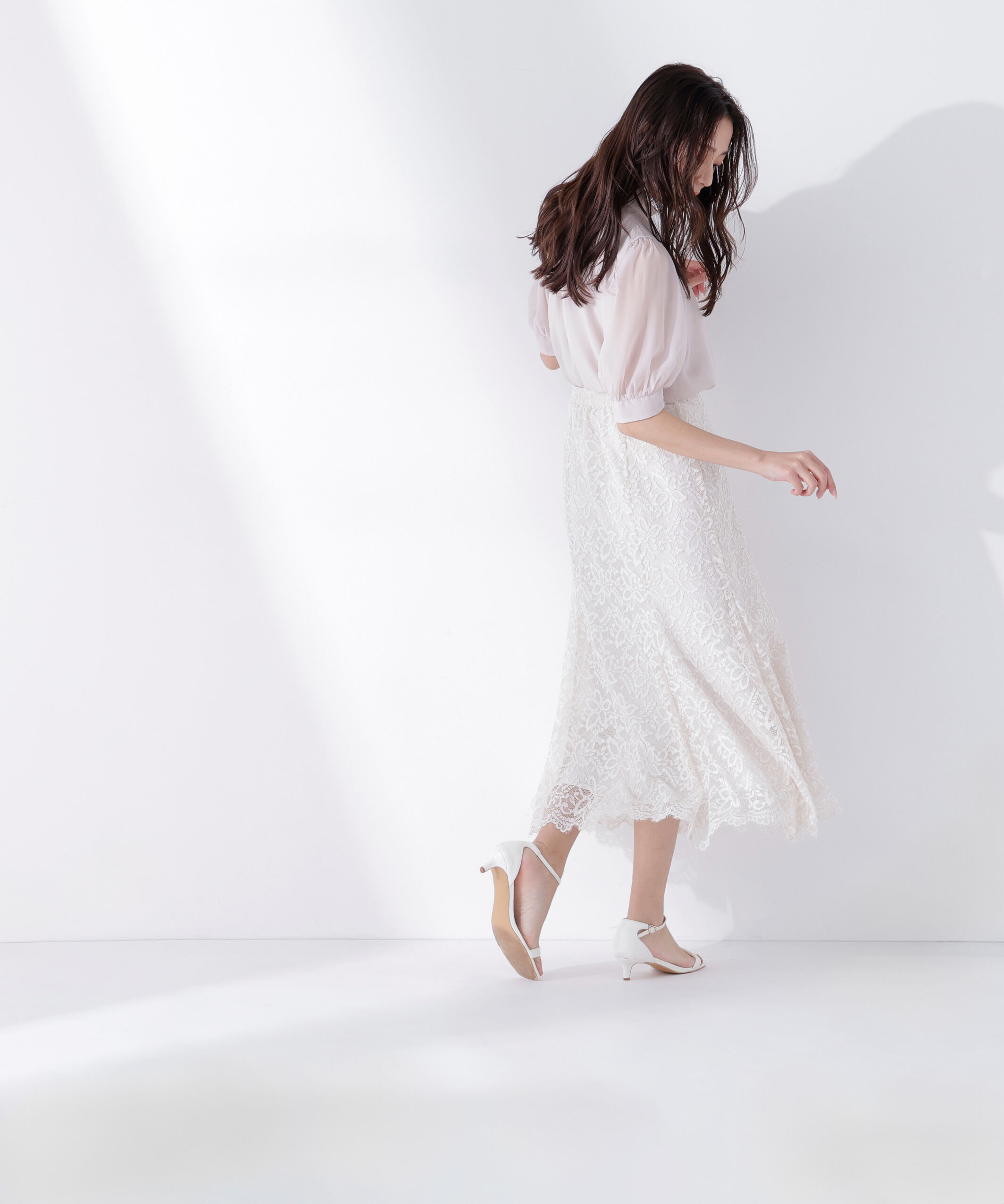  「ハイネックシアースリーブブラウス半袖」|シャツ・ブラウス|