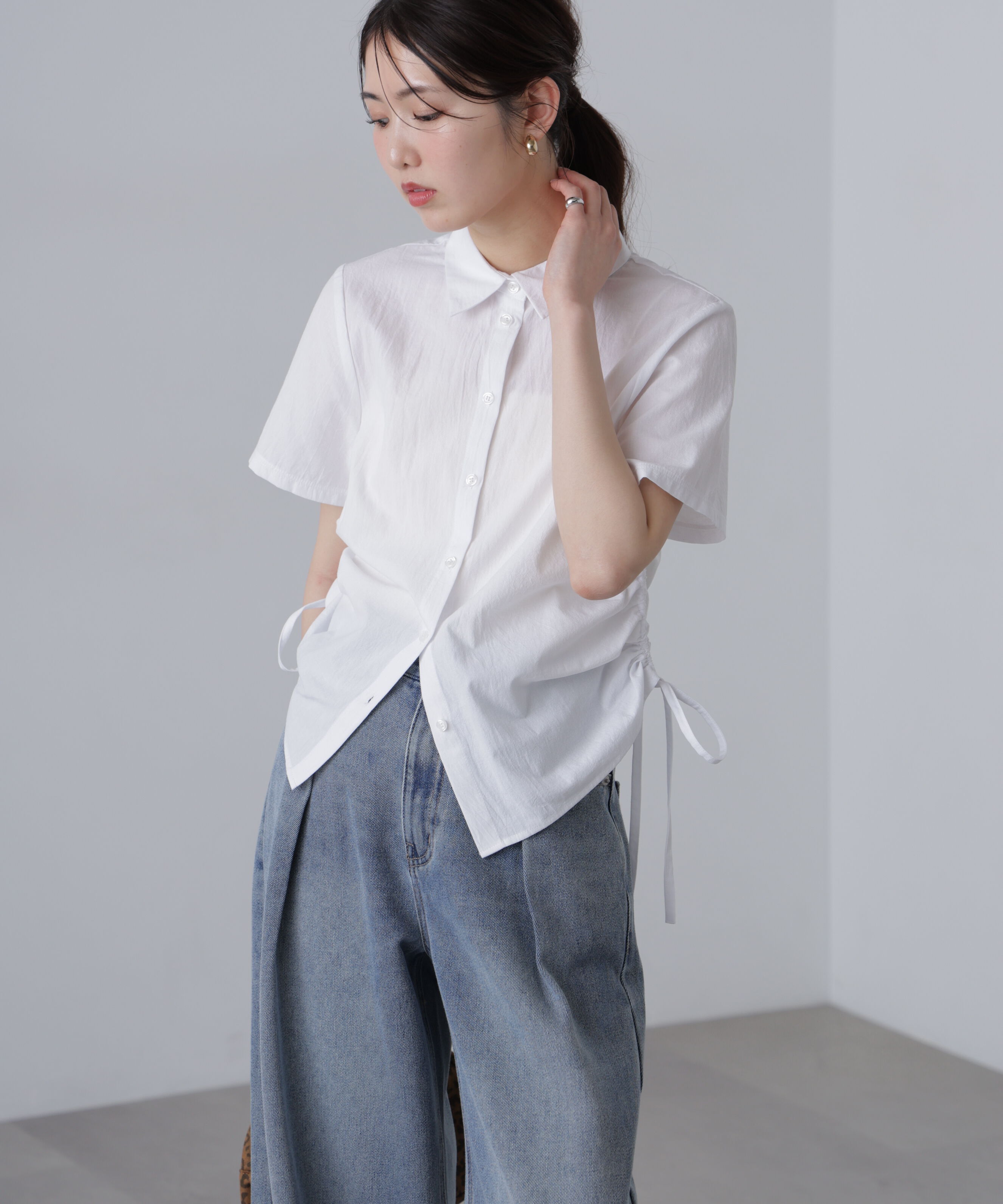  「ドロストチェックシャツ」|シャツ・ブラウス|