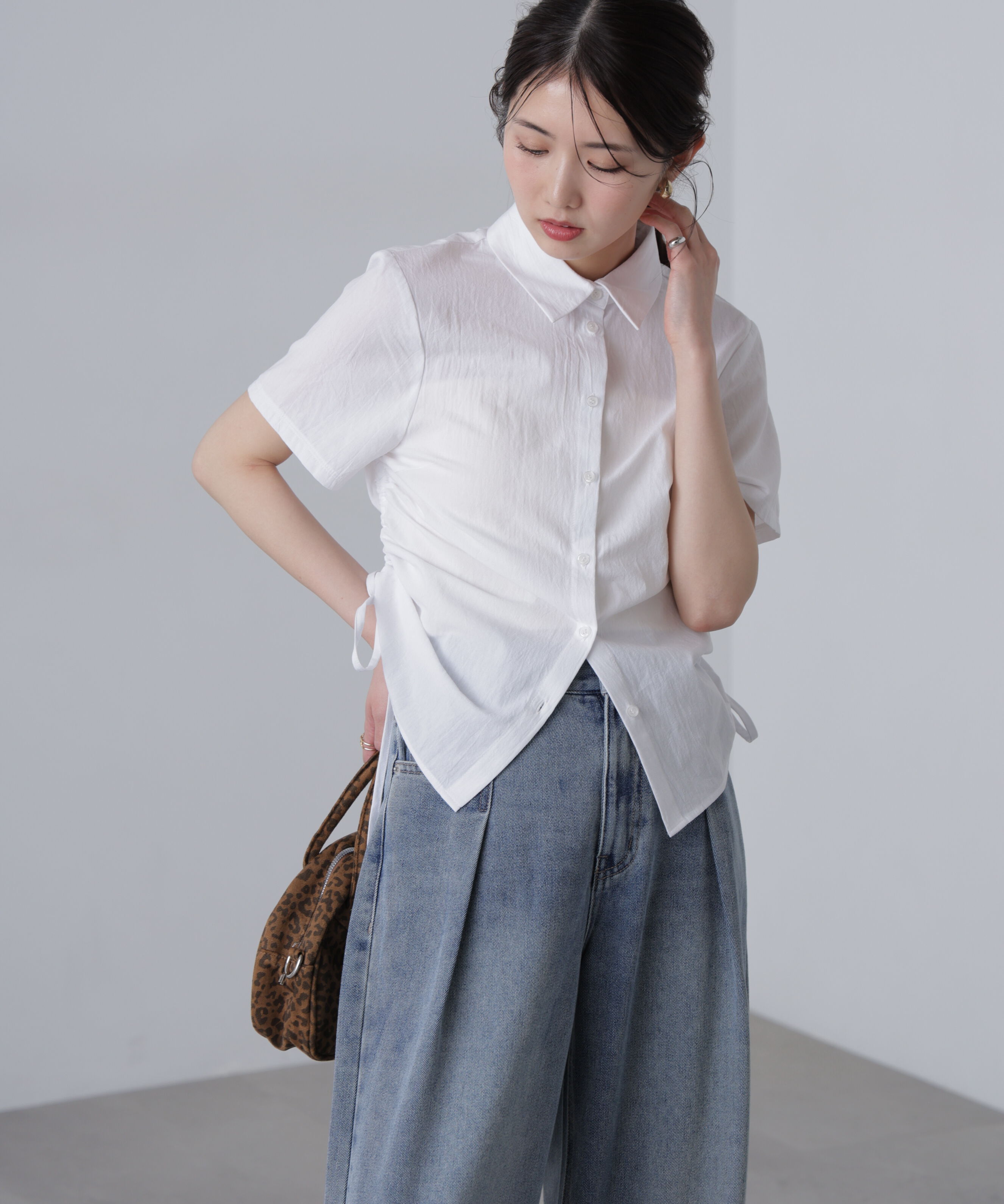  「ドロストチェックシャツ」|シャツ・ブラウス|