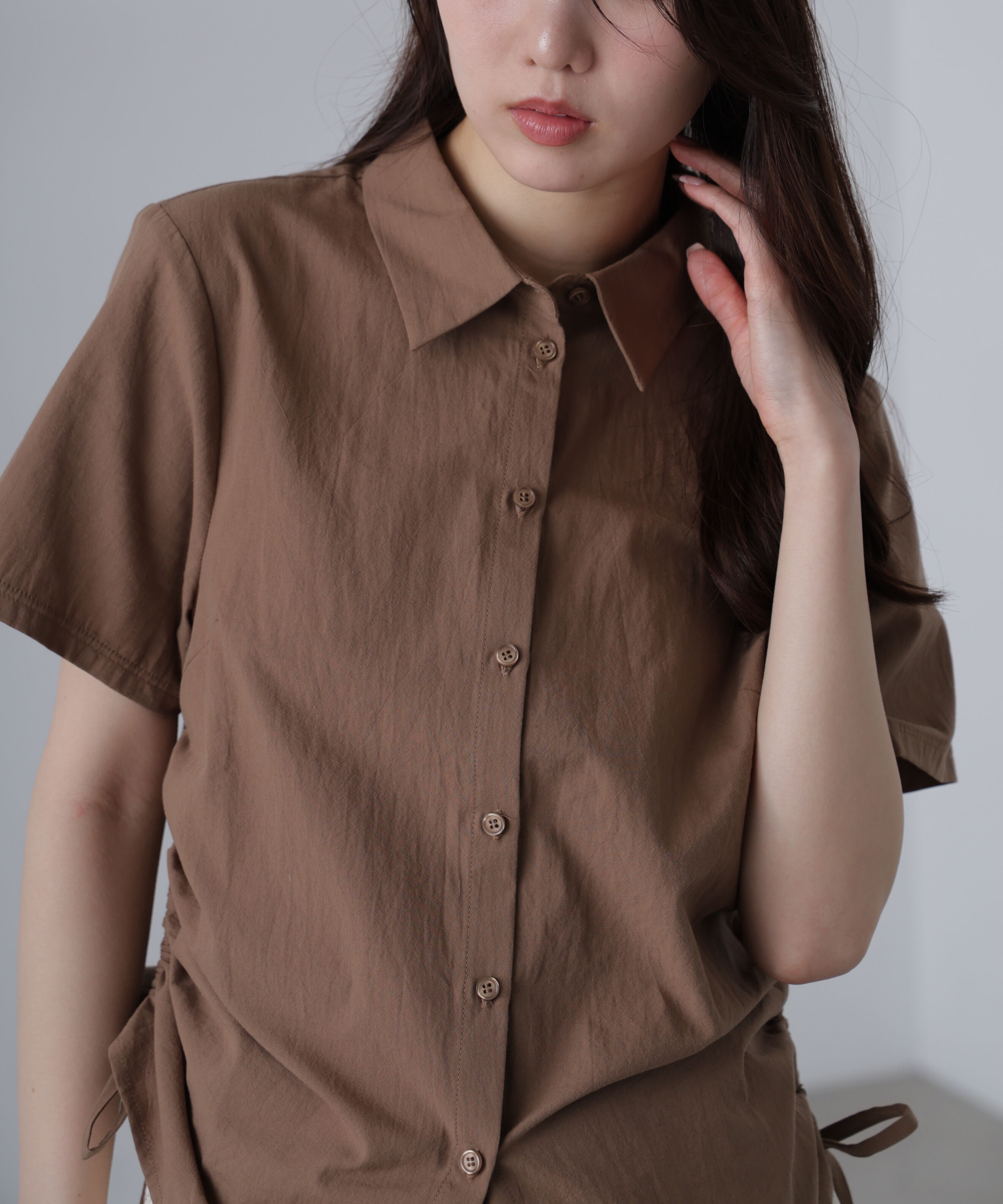  「ドロストチェックシャツ」|シャツ・ブラウス|