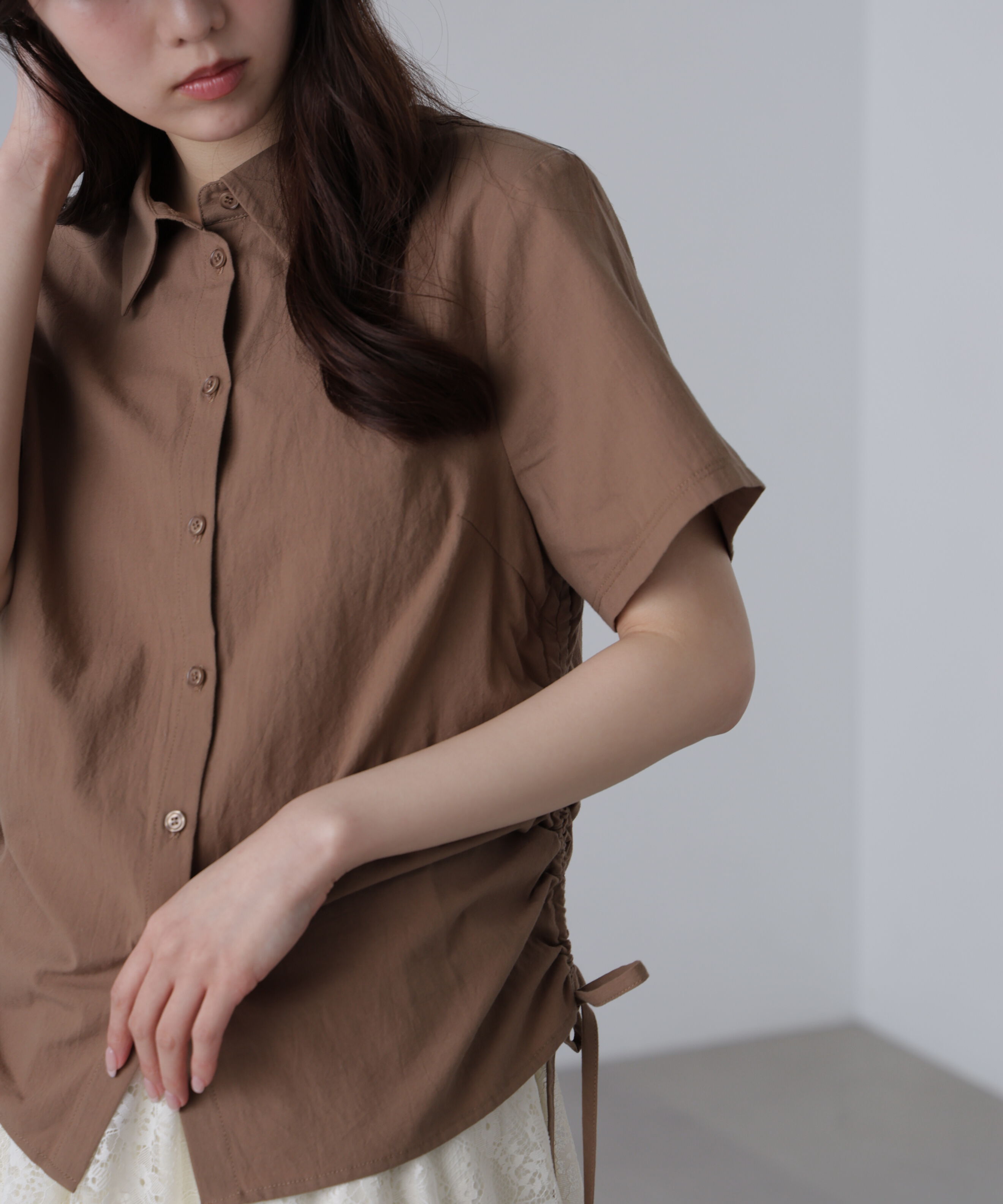  「ドロストチェックシャツ」|シャツ・ブラウス|