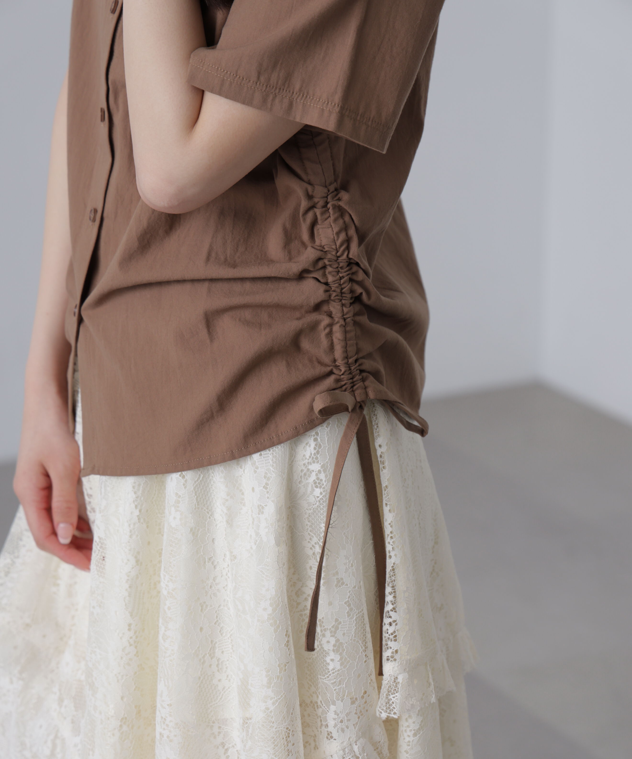  「ドロストチェックシャツ」|シャツ・ブラウス|