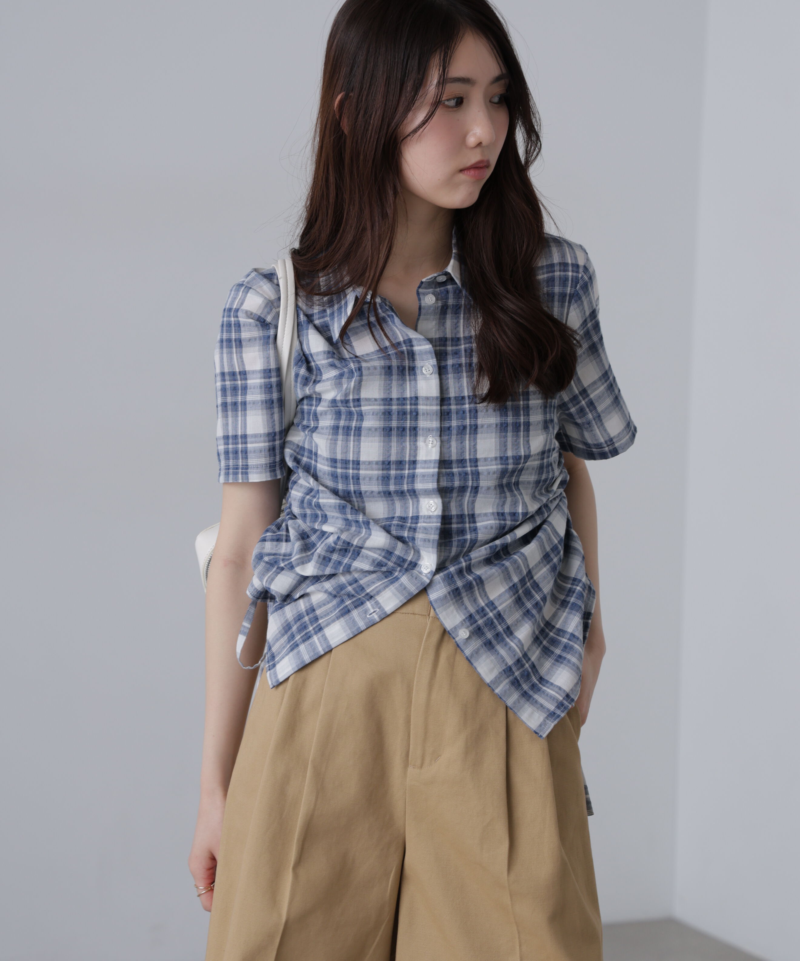  「ドロストチェックシャツ」|シャツ・ブラウス|